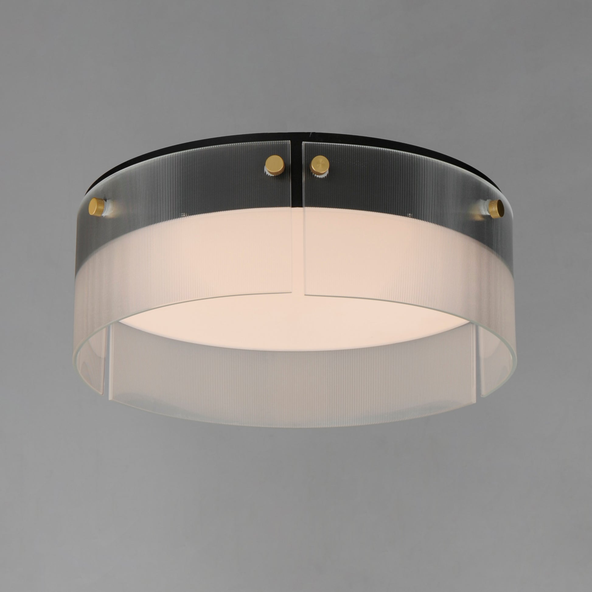 Spectre 16" Flush Mount Black/Natural Aged Brass by Maxim Lighting