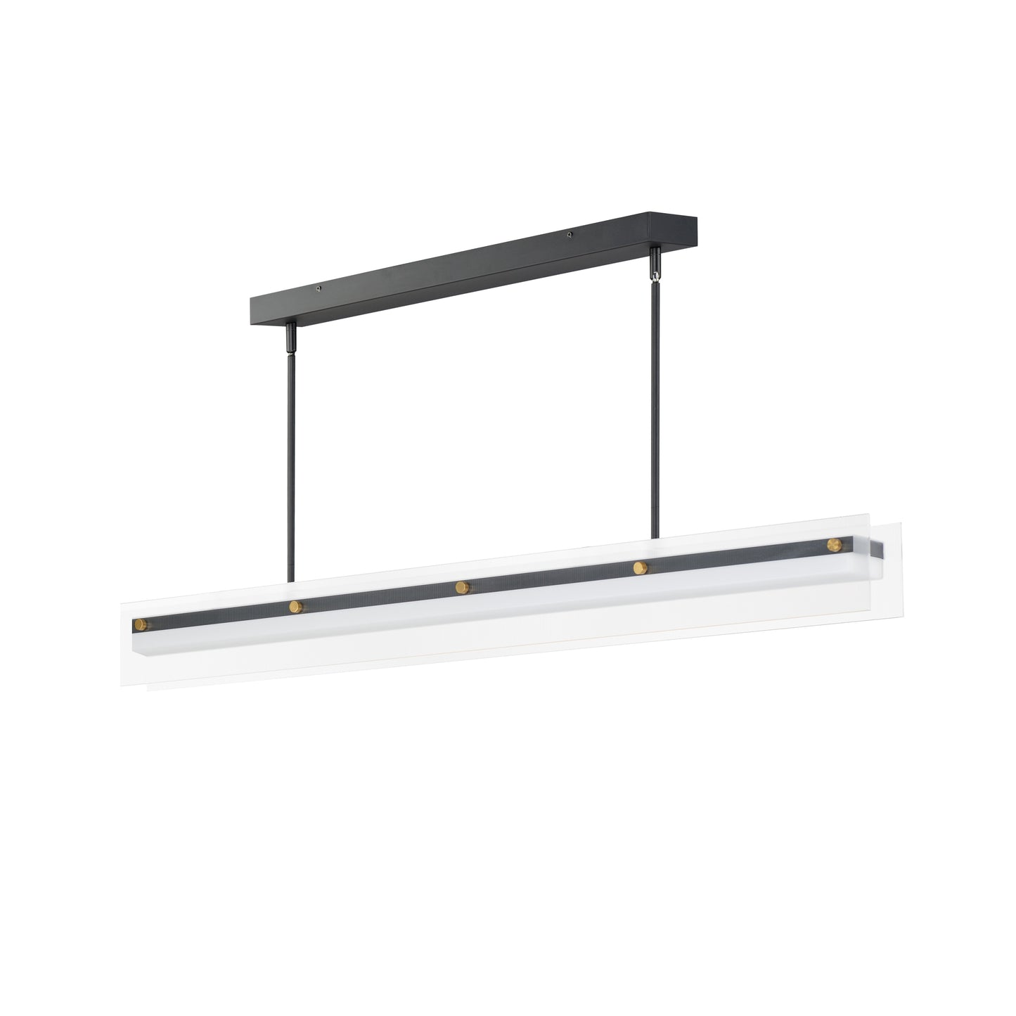 Spectre 48" Linear Pendant Black/Natural Aged Brass by Maxim Lighting