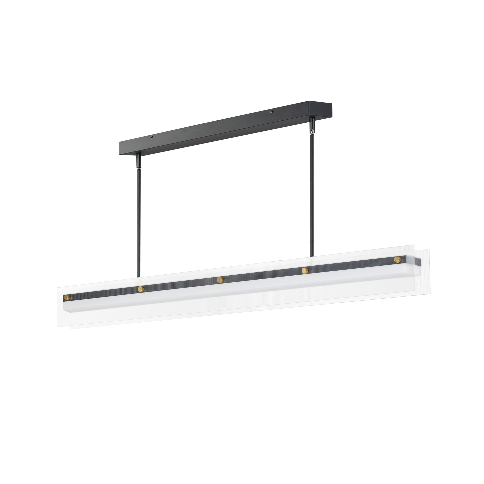 Spectre 48" Linear Pendant Black/Natural Aged Brass by Maxim Lighting