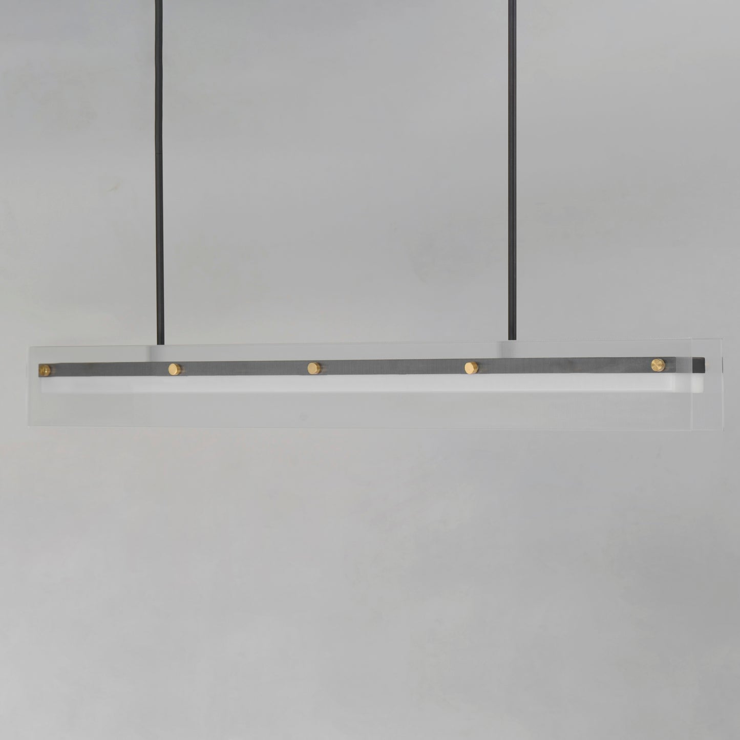 Spectre 48" Linear Pendant Black/Natural Aged Brass by Maxim Lighting