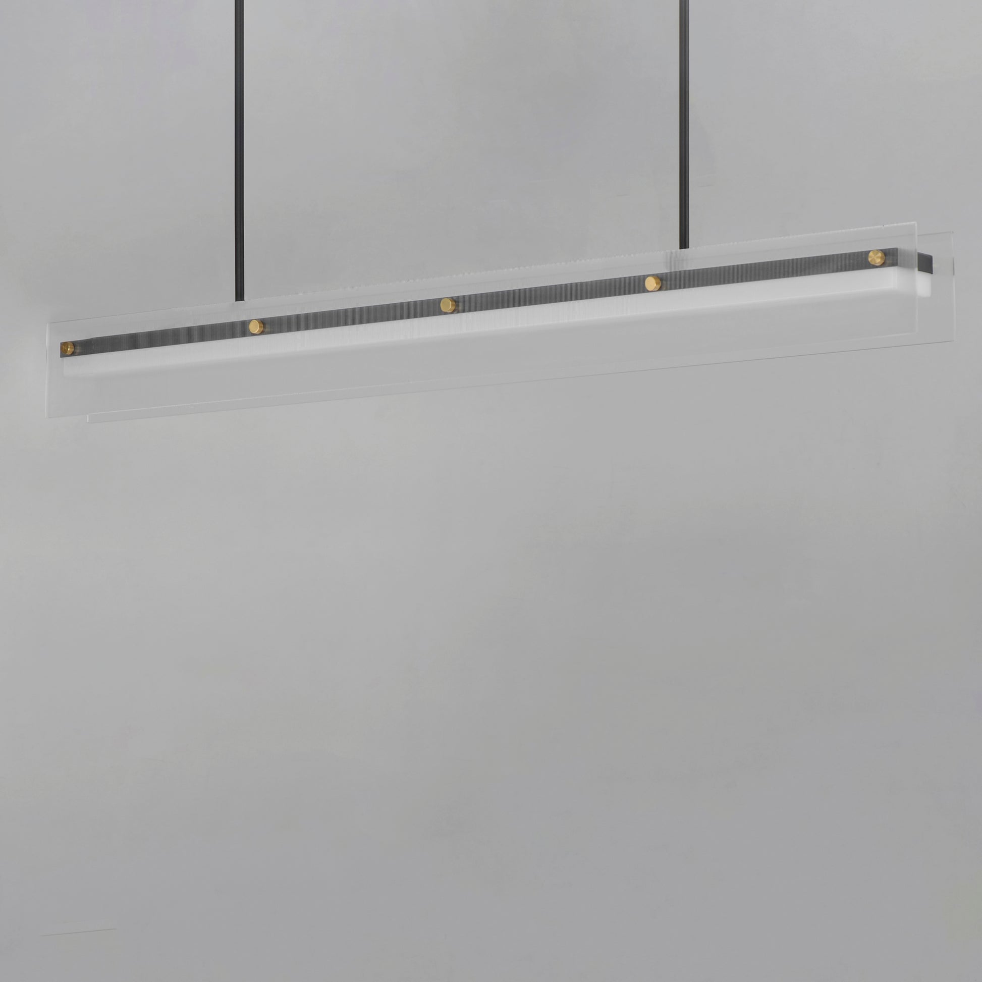 Spectre 48" Linear Pendant Black/Natural Aged Brass by Maxim Lighting