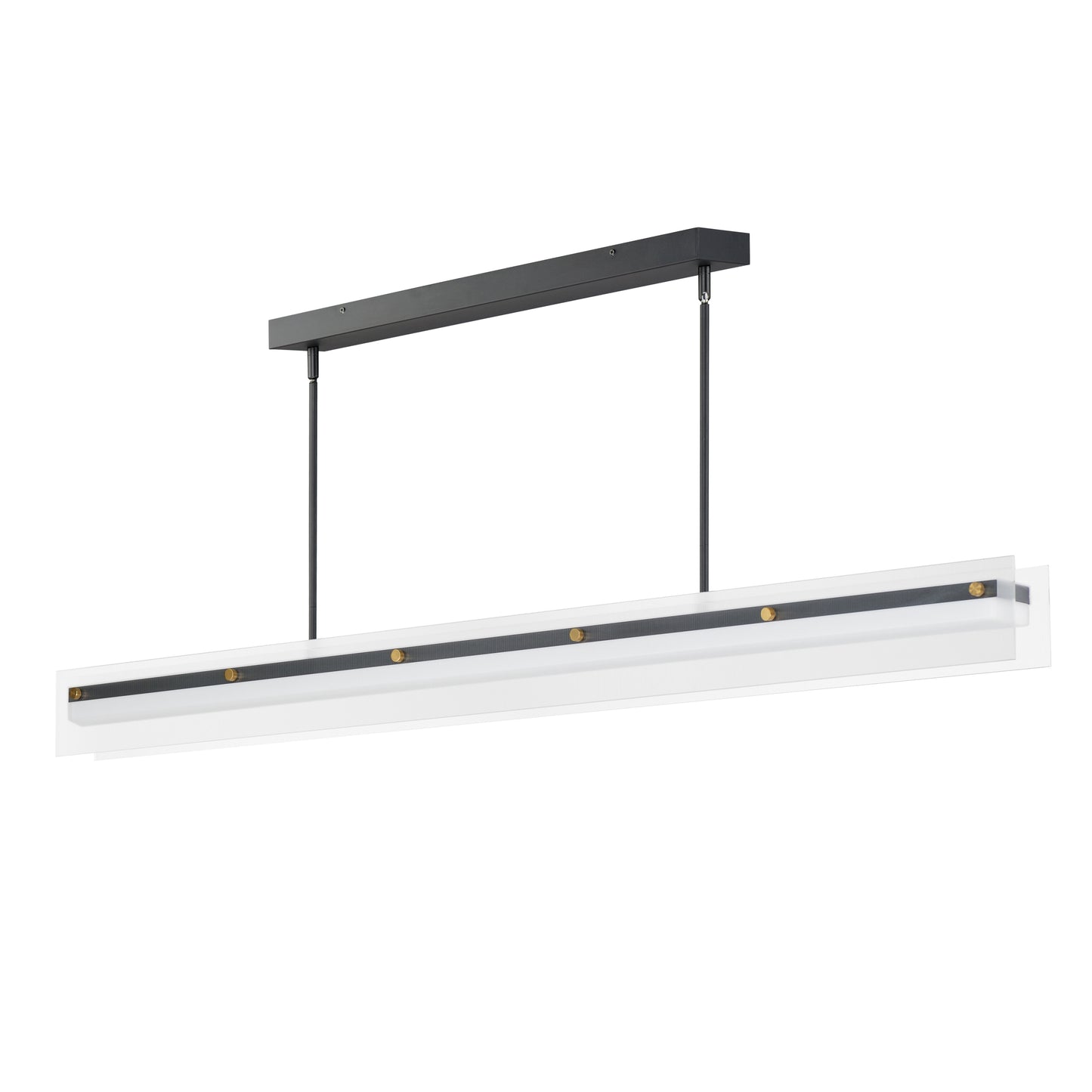 Spectre 61.5" Linear Pendant Black/Natural Aged Brass by Maxim Lighting
