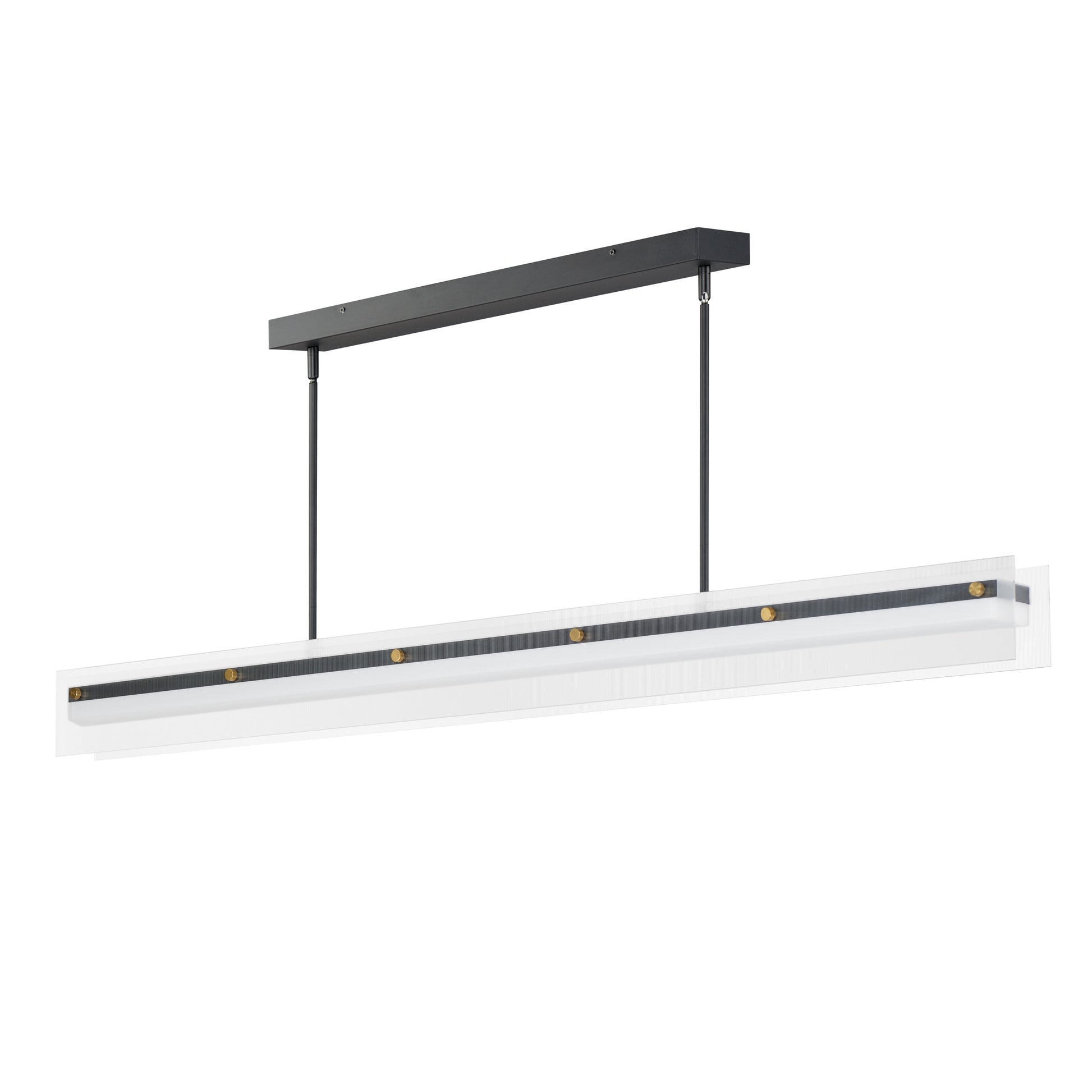 Spectre 61.5" Linear Pendant Black/Natural Aged Brass by Maxim Lighting