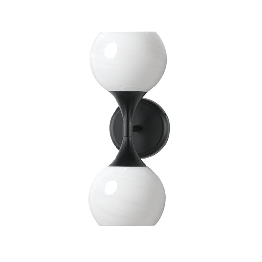 Neve 2-Light Wall Sconce Black by Maxim Lighting