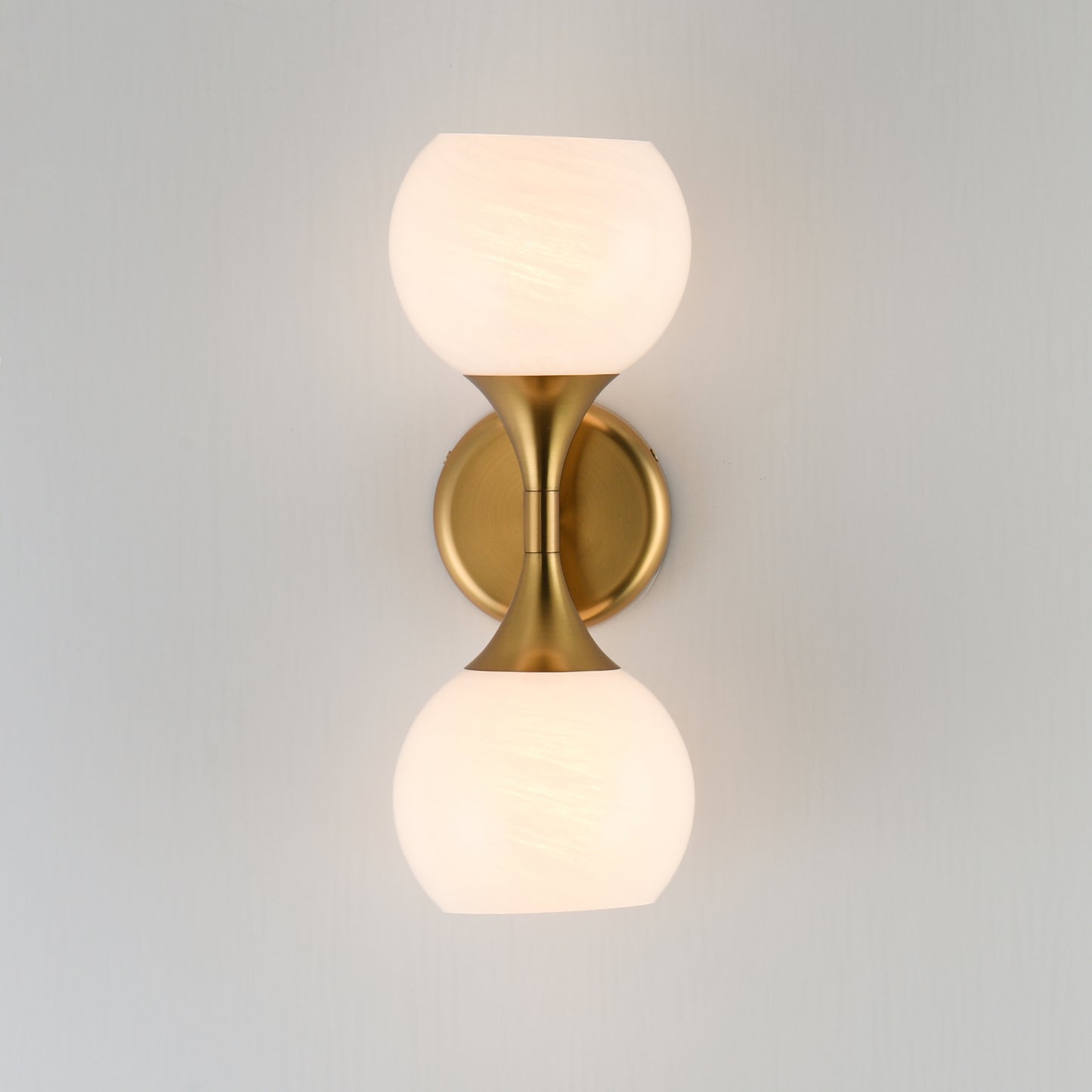 Neve 2-Light Wall Sconce Natural Aged Brass by Maxim Lighting