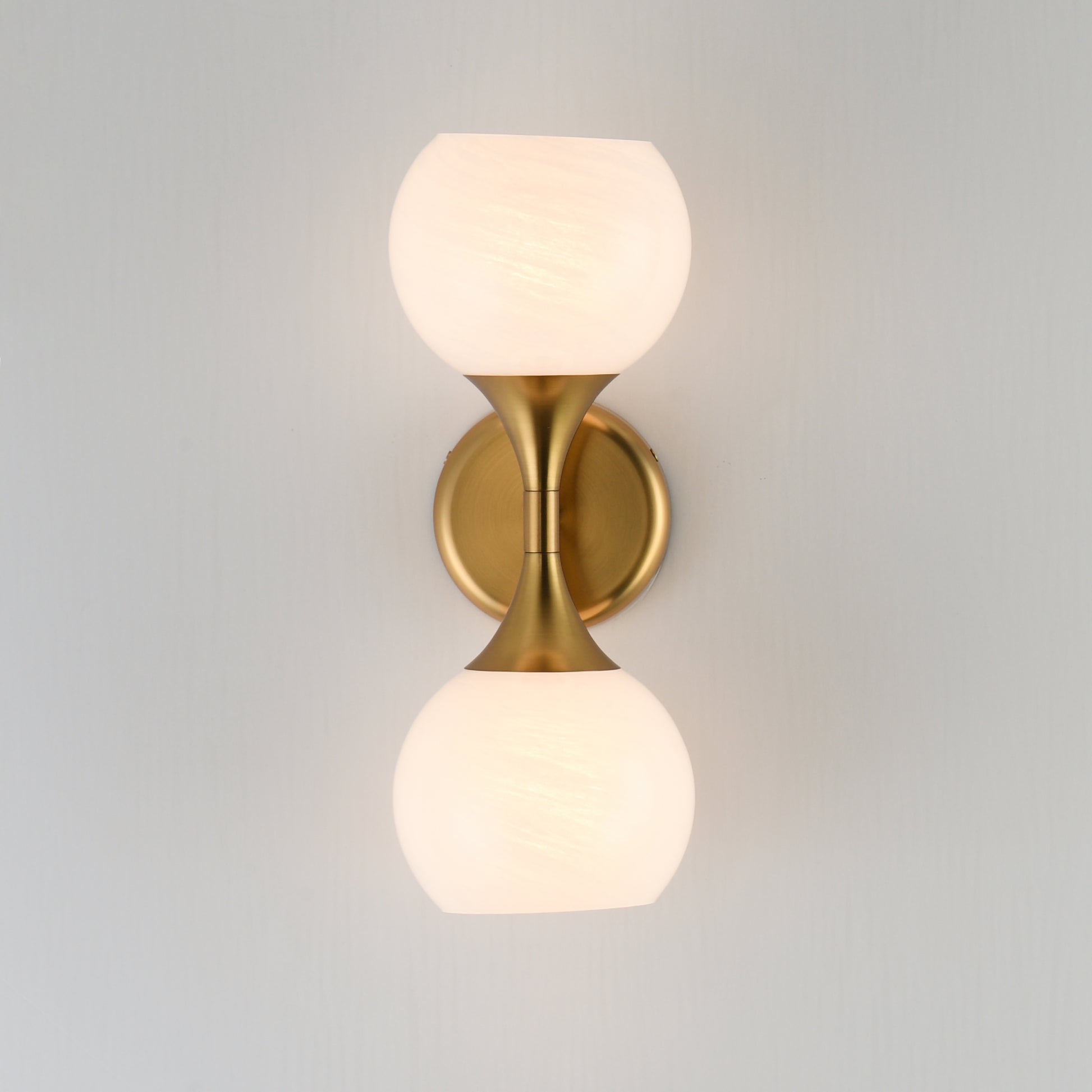 Neve 2-Light Wall Sconce Natural Aged Brass by Maxim Lighting