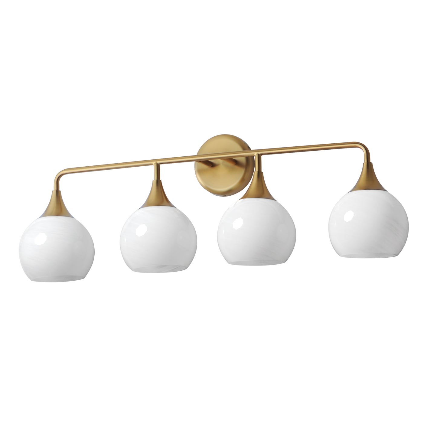 Neve 4-Light Bath Vanity Natural Aged Brass by Maxim Lighting