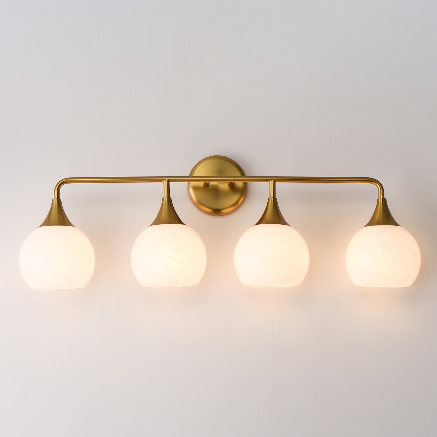 Neve 4-Light Bath Vanity Natural Aged Brass by Maxim Lighting