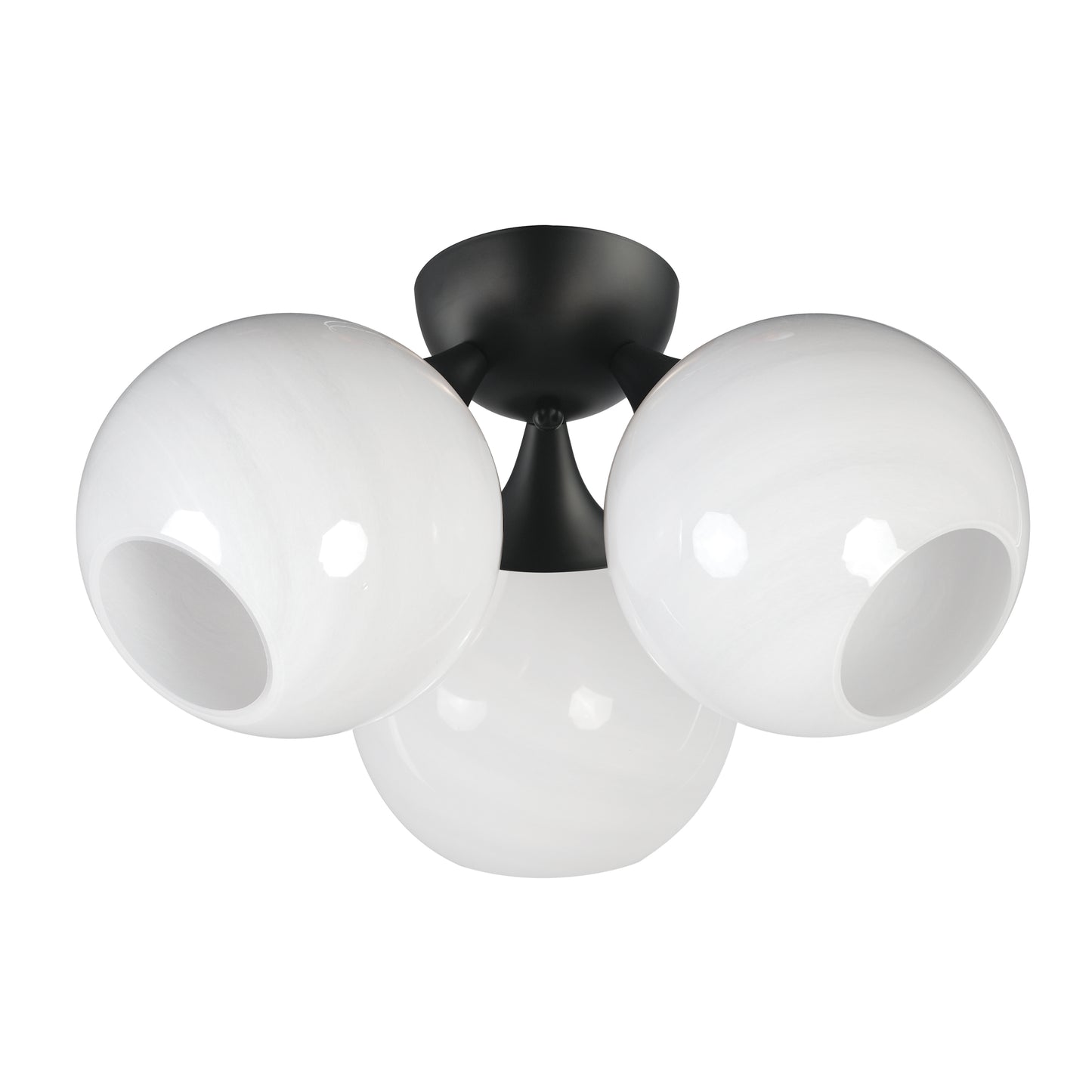 Neve 3-Light Semi Flush Black by Maxim Lighting