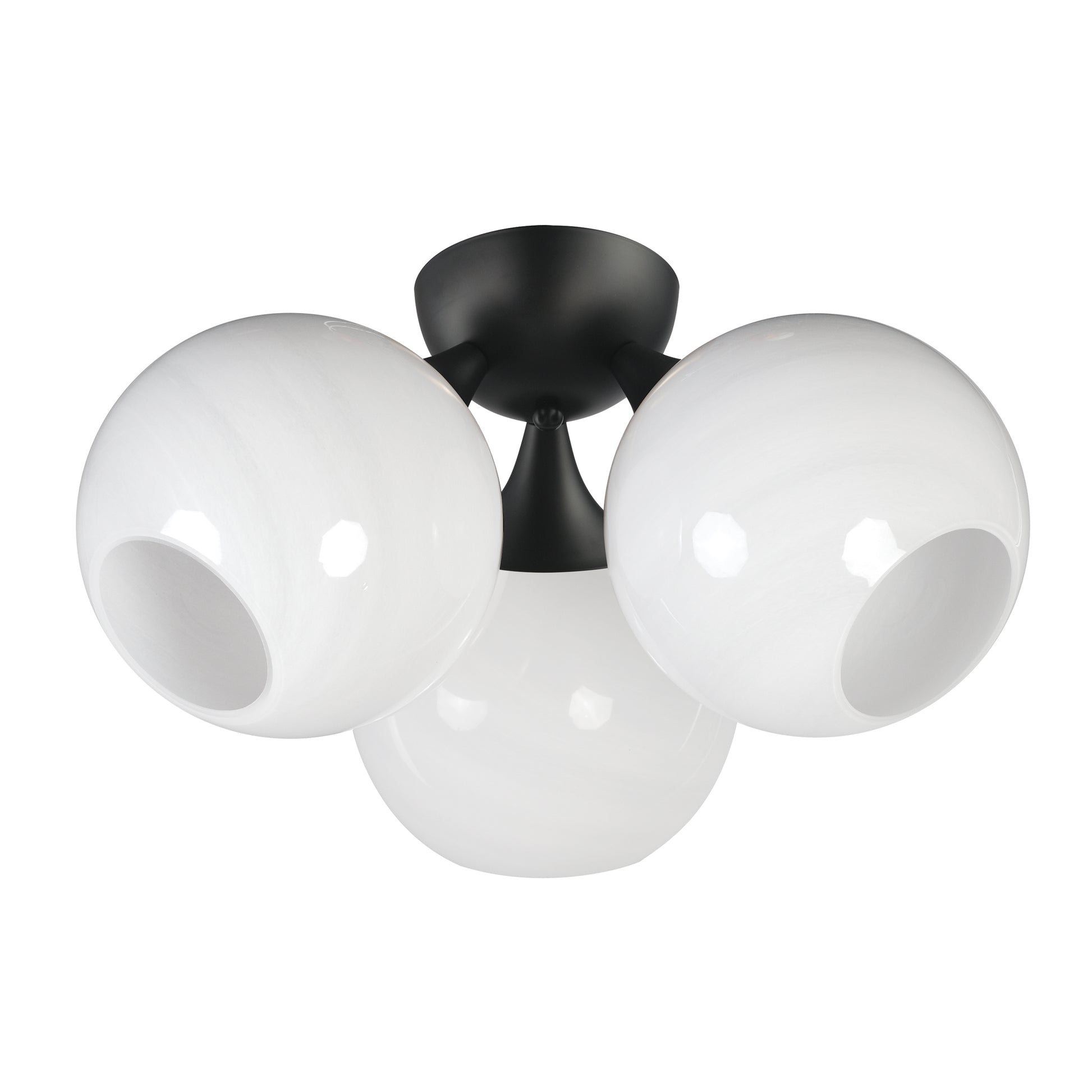 Neve 3-Light Semi Flush Black by Maxim Lighting