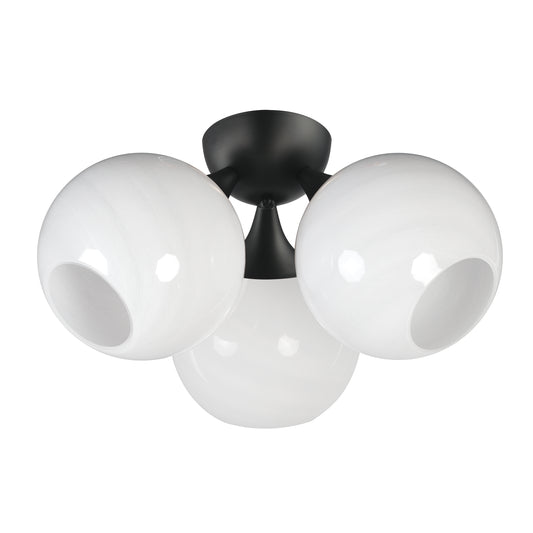 Neve 3-Light Semi Flush Black by Maxim Lighting
