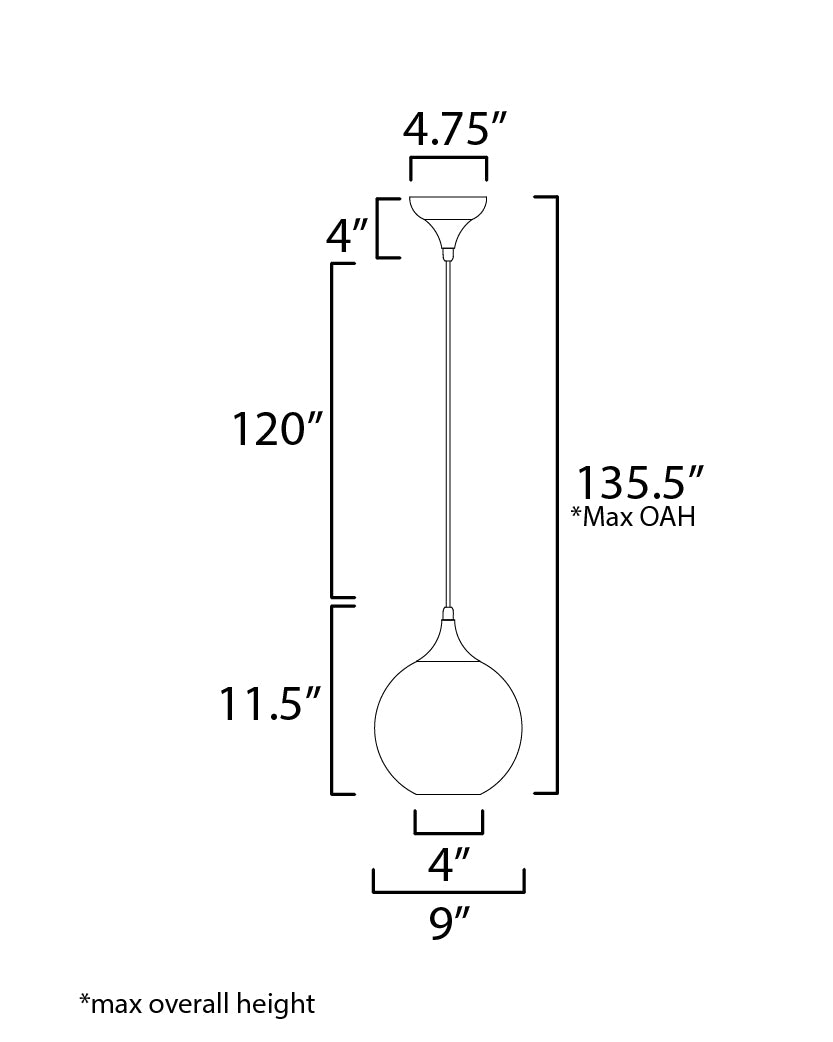 Neve Pendant Black by Maxim Lighting