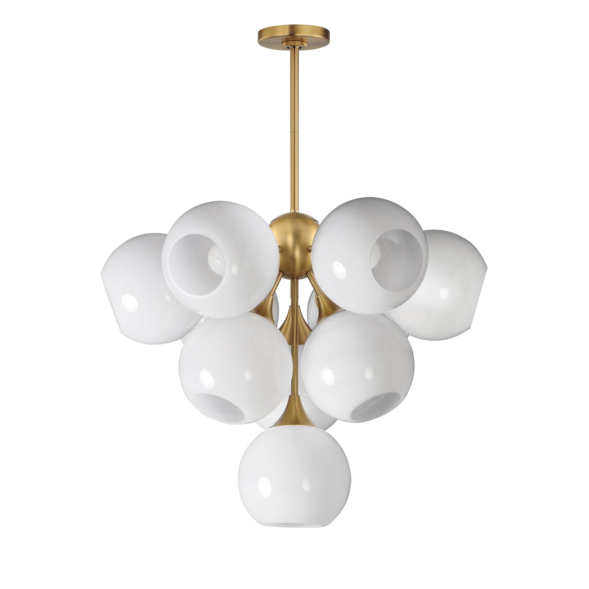 Neve 10-Light Pendant Natural Aged Brass by Maxim Lighting