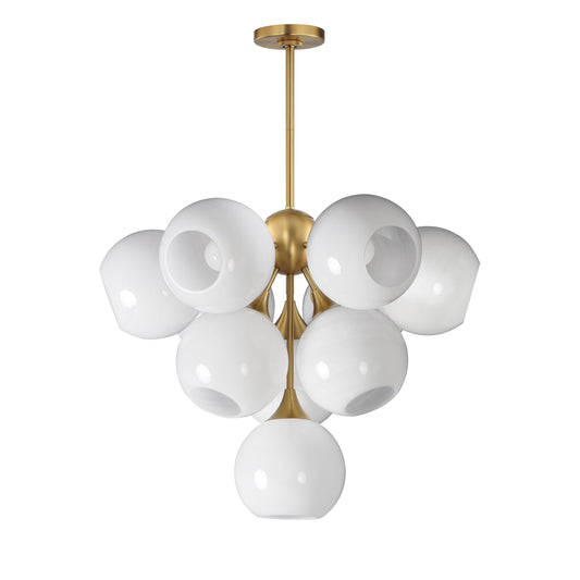 Neve 10-Light Pendant Natural Aged Brass by Maxim Lighting