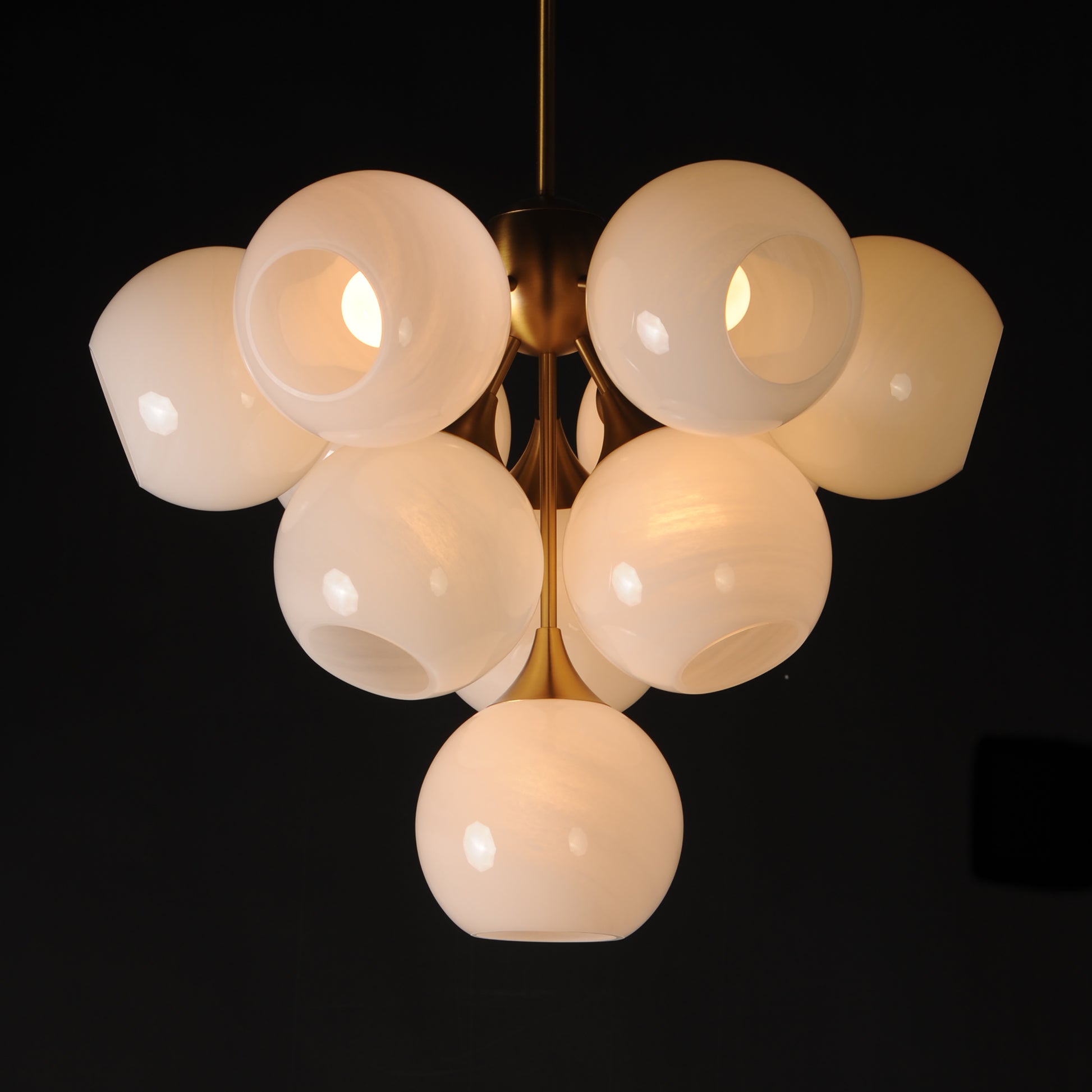 Neve 10-Light Pendant Natural Aged Brass by Maxim Lighting