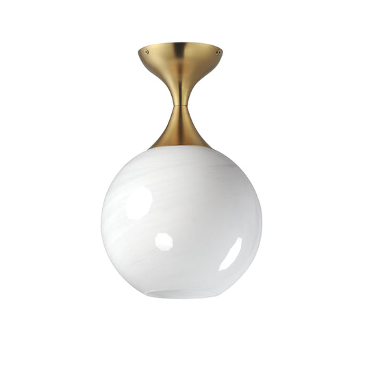 Neve Flush Mount Natural Aged Brass by Maxim Lighting
