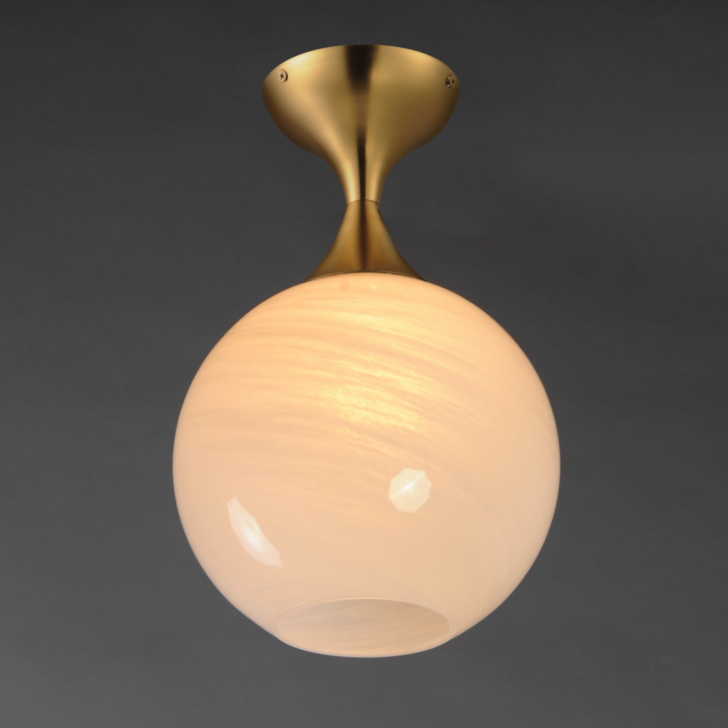 Neve Flush Mount Natural Aged Brass by Maxim Lighting
