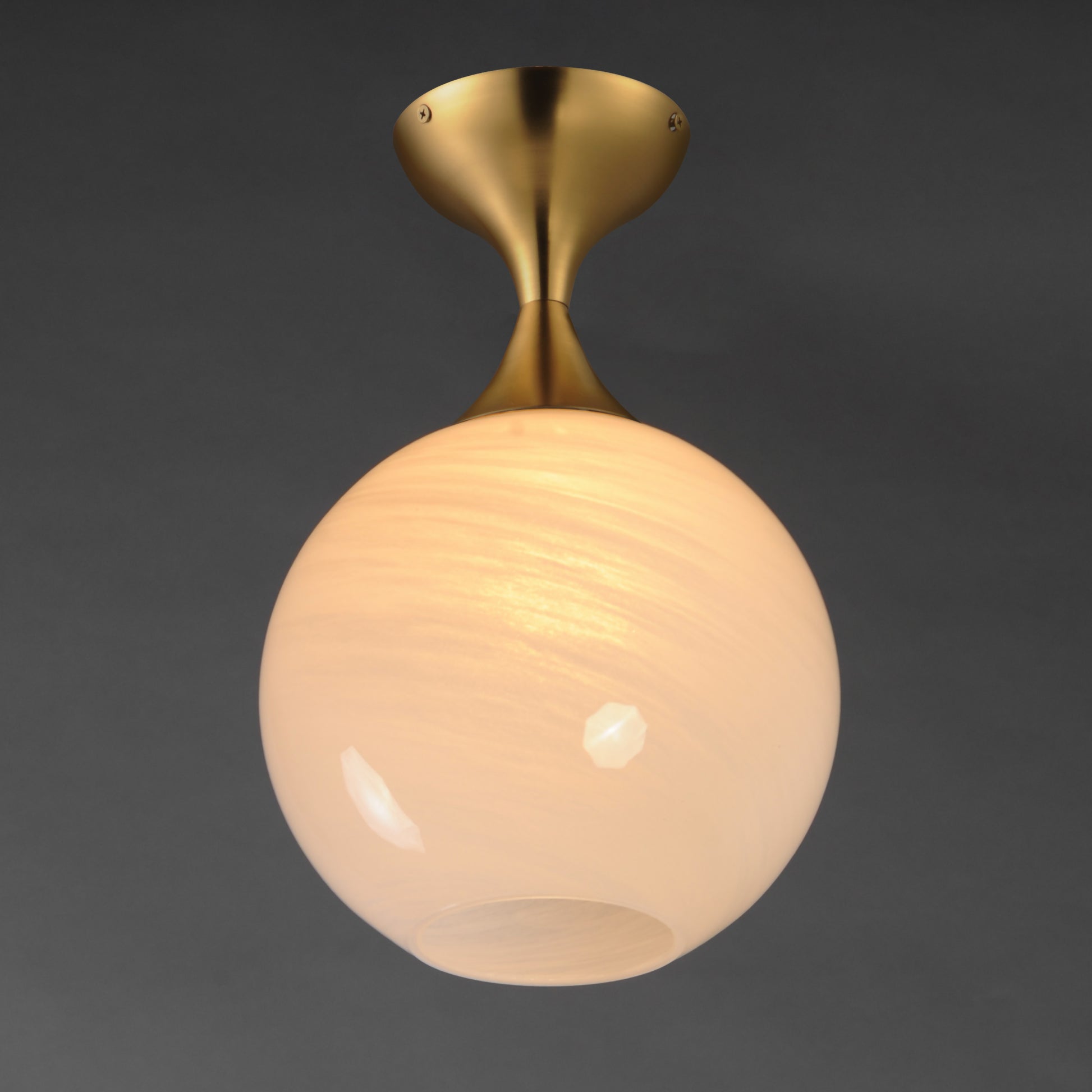 Neve Flush Mount Natural Aged Brass by Maxim Lighting