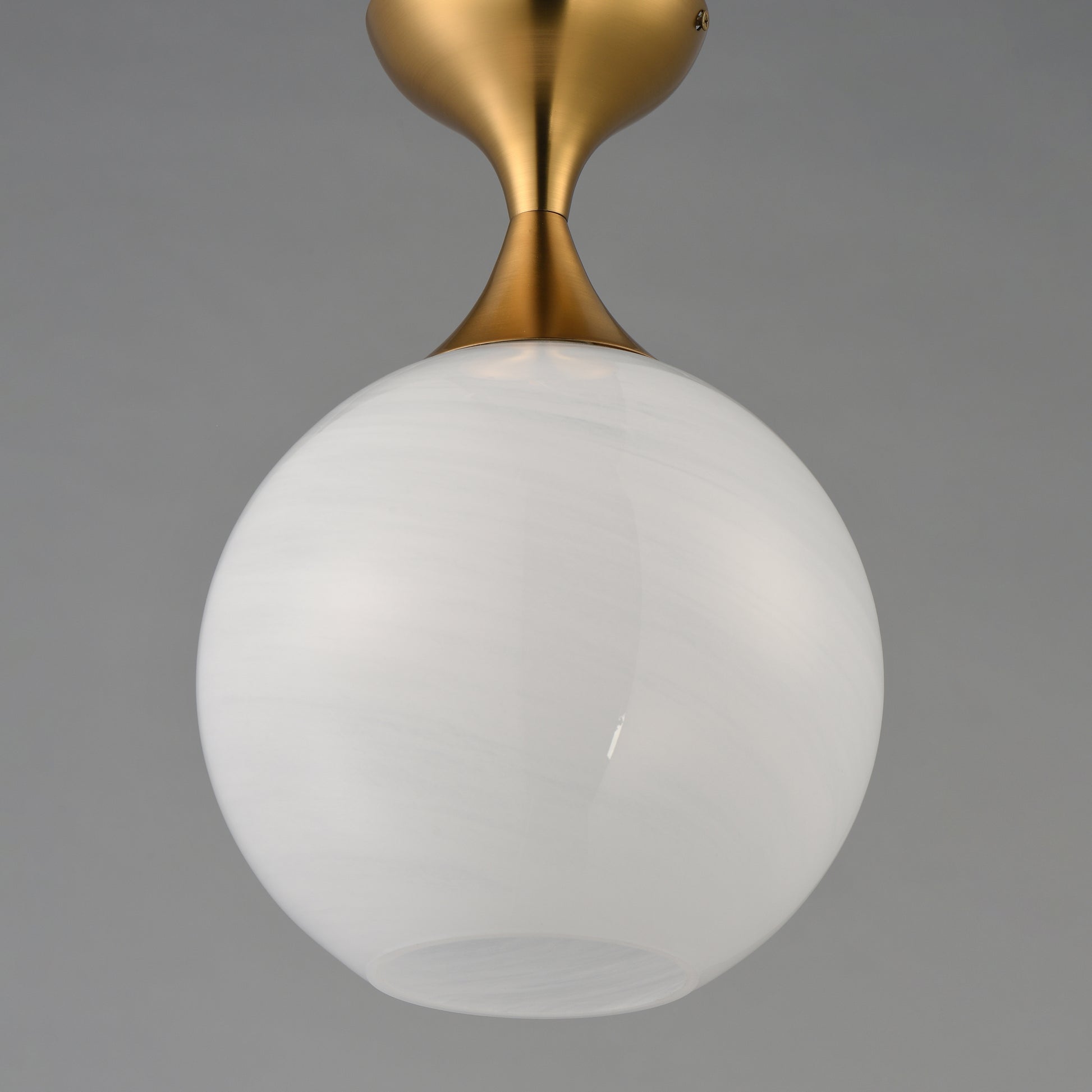 Neve Flush Mount Natural Aged Brass by Maxim Lighting