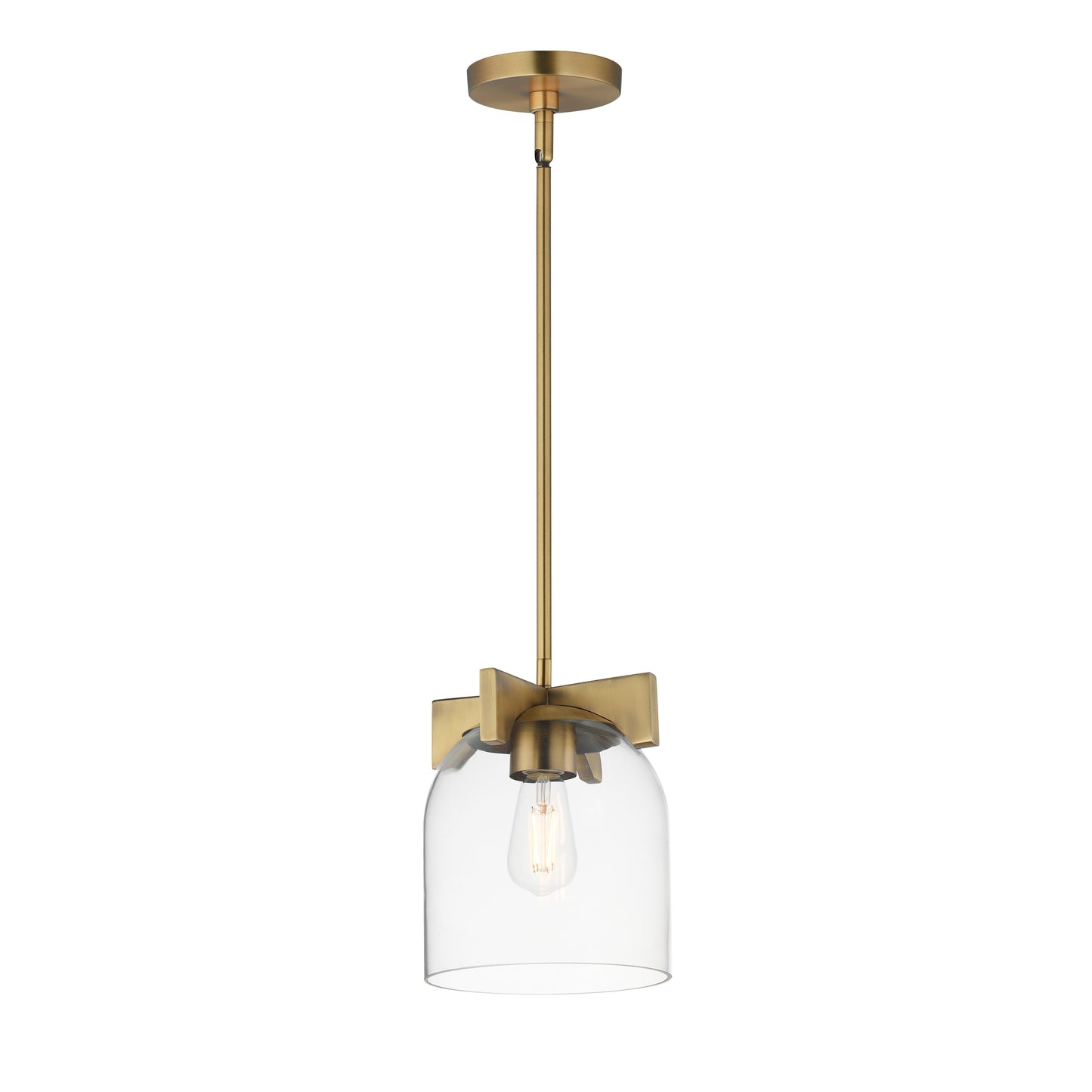 Scoop Pendant/Flush Mount Natural Aged Brass by Maxim Lighting