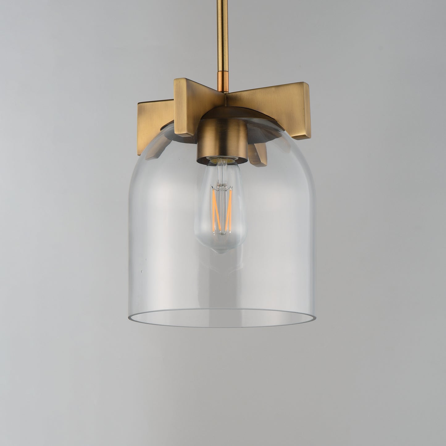 Scoop Pendant/Flush Mount Natural Aged Brass by Maxim Lighting