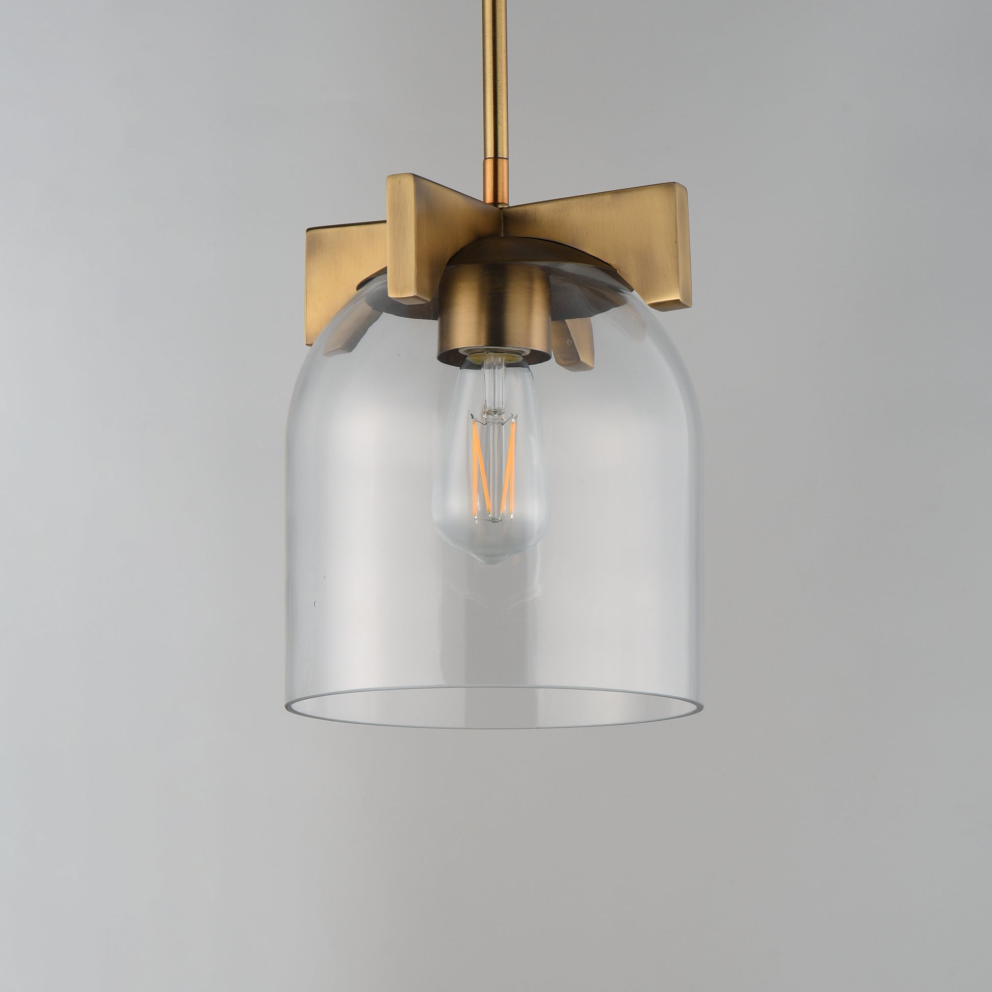 Scoop Pendant/Flush Mount Natural Aged Brass by Maxim Lighting