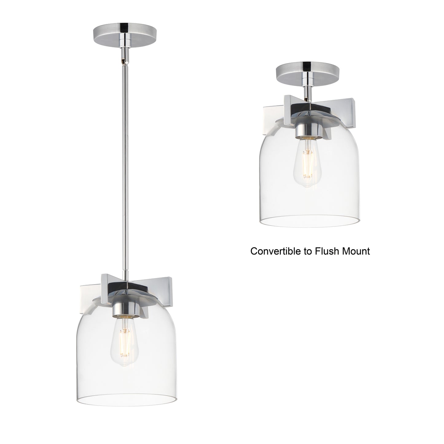 Scoop Pendant/Flush Mount Polished Chrome by Maxim Lighting