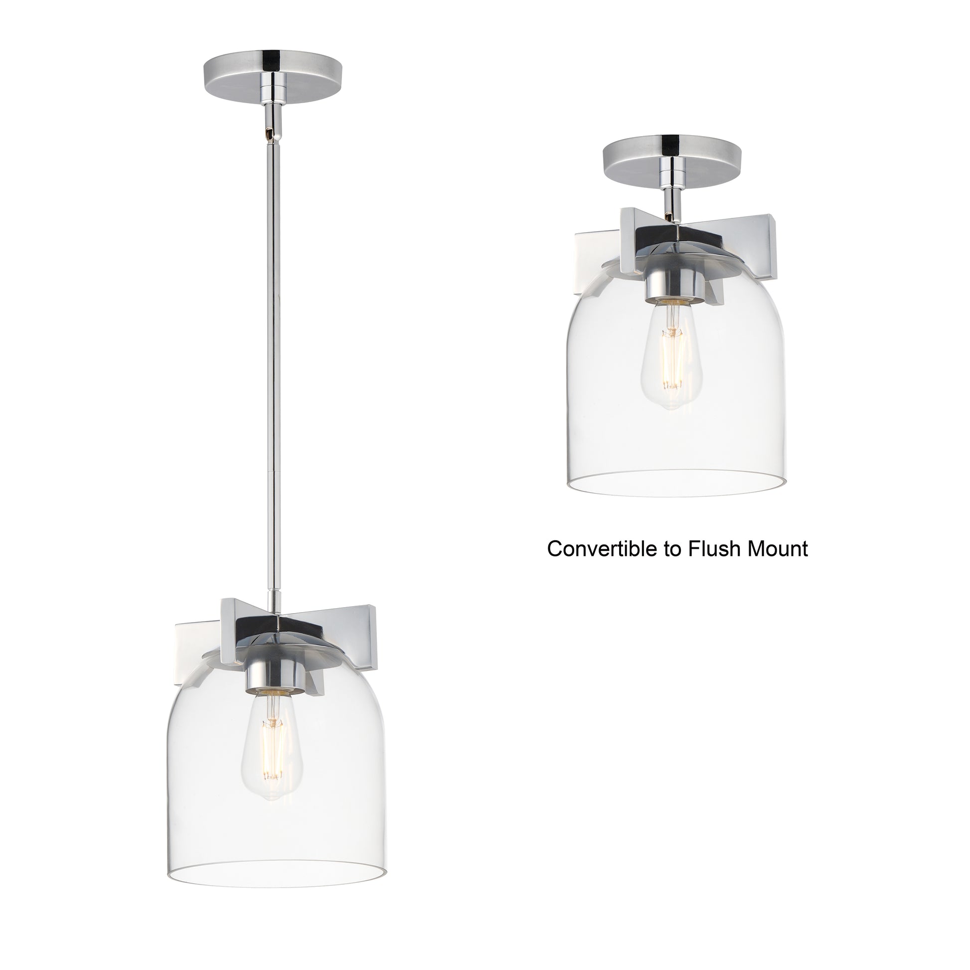 Scoop Pendant/Flush Mount Polished Chrome by Maxim Lighting
