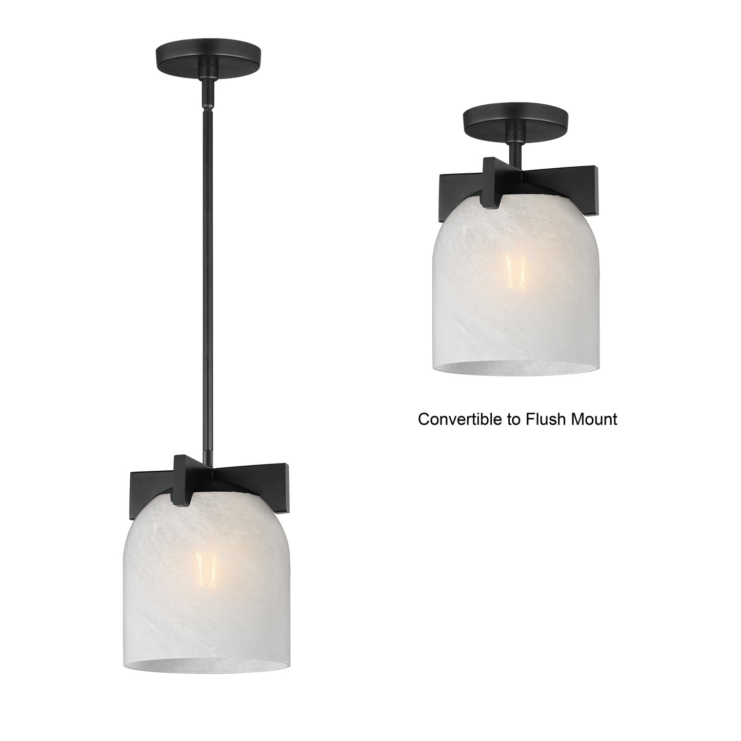 Scoop Pendant/Flush Mount Black by Maxim Lighting