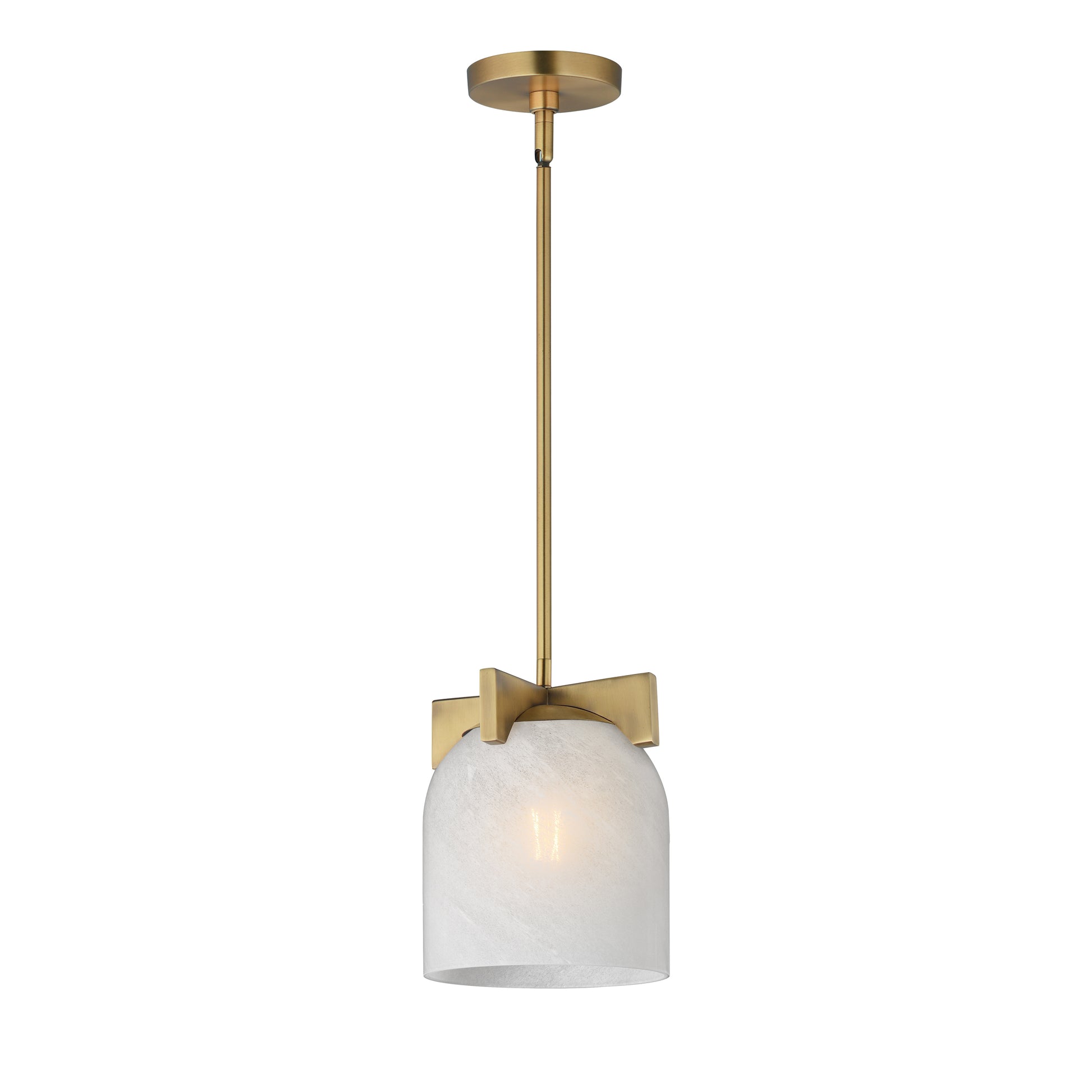 Scoop Pendant/Flush Mount Natural Aged Brass by Maxim Lighting