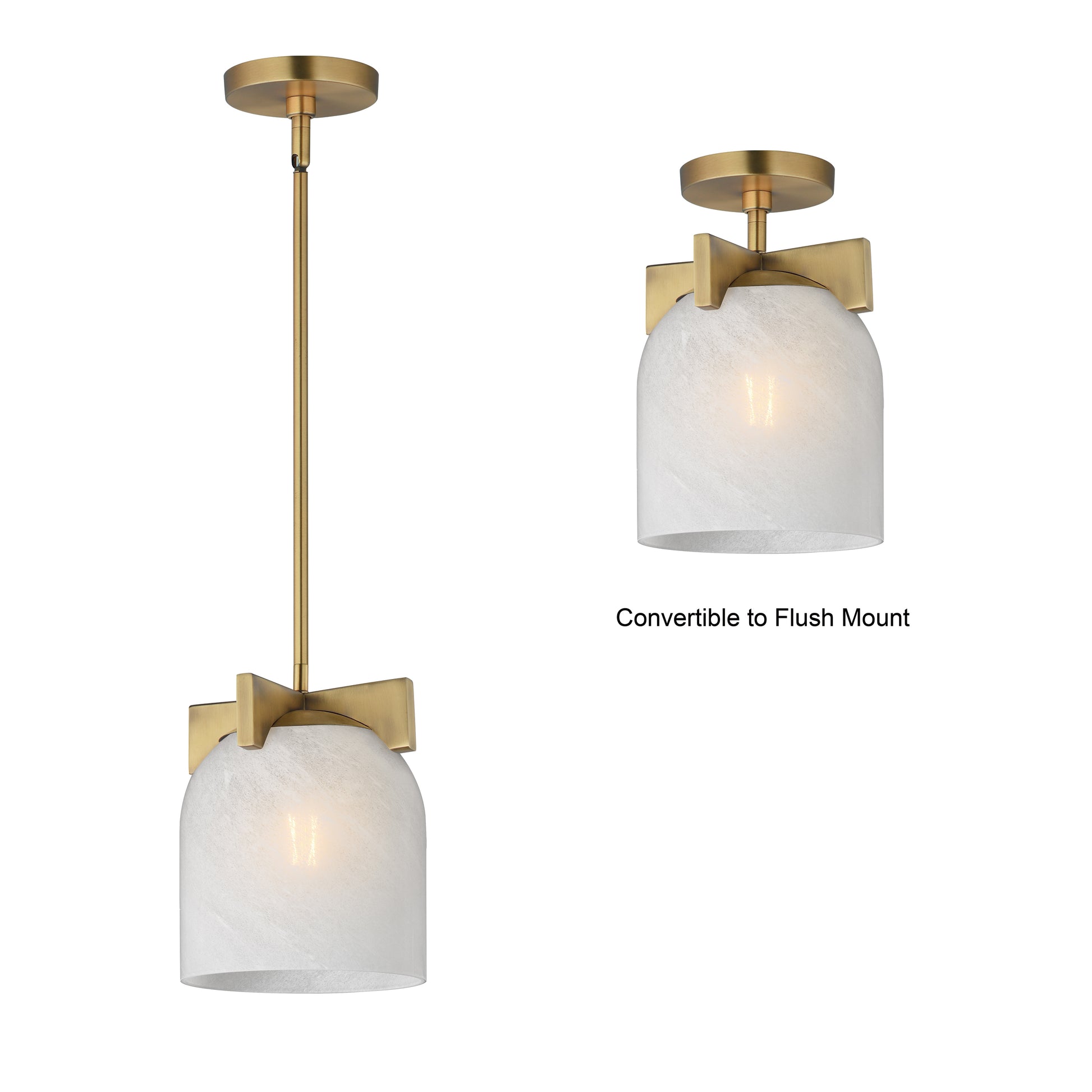 Scoop Pendant/Flush Mount Natural Aged Brass by Maxim Lighting