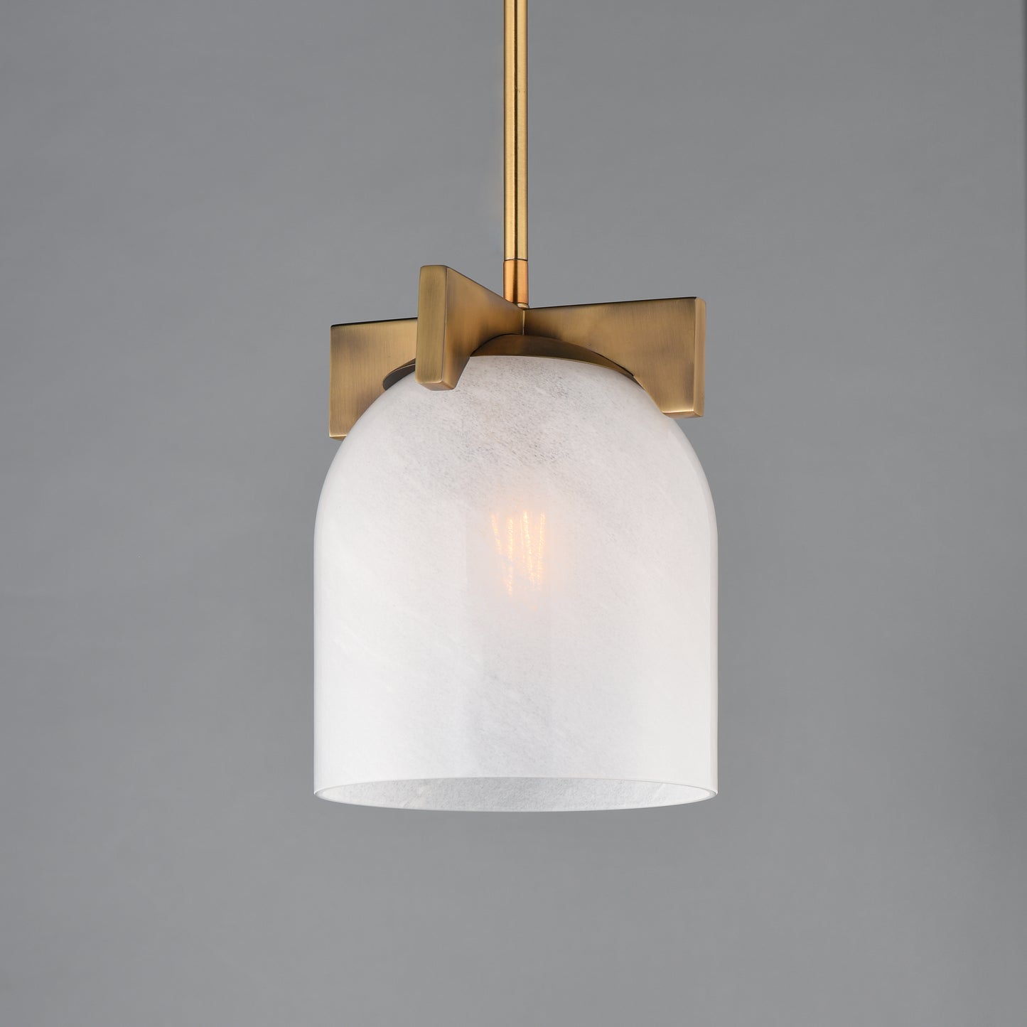 Scoop Pendant/Flush Mount Natural Aged Brass by Maxim Lighting