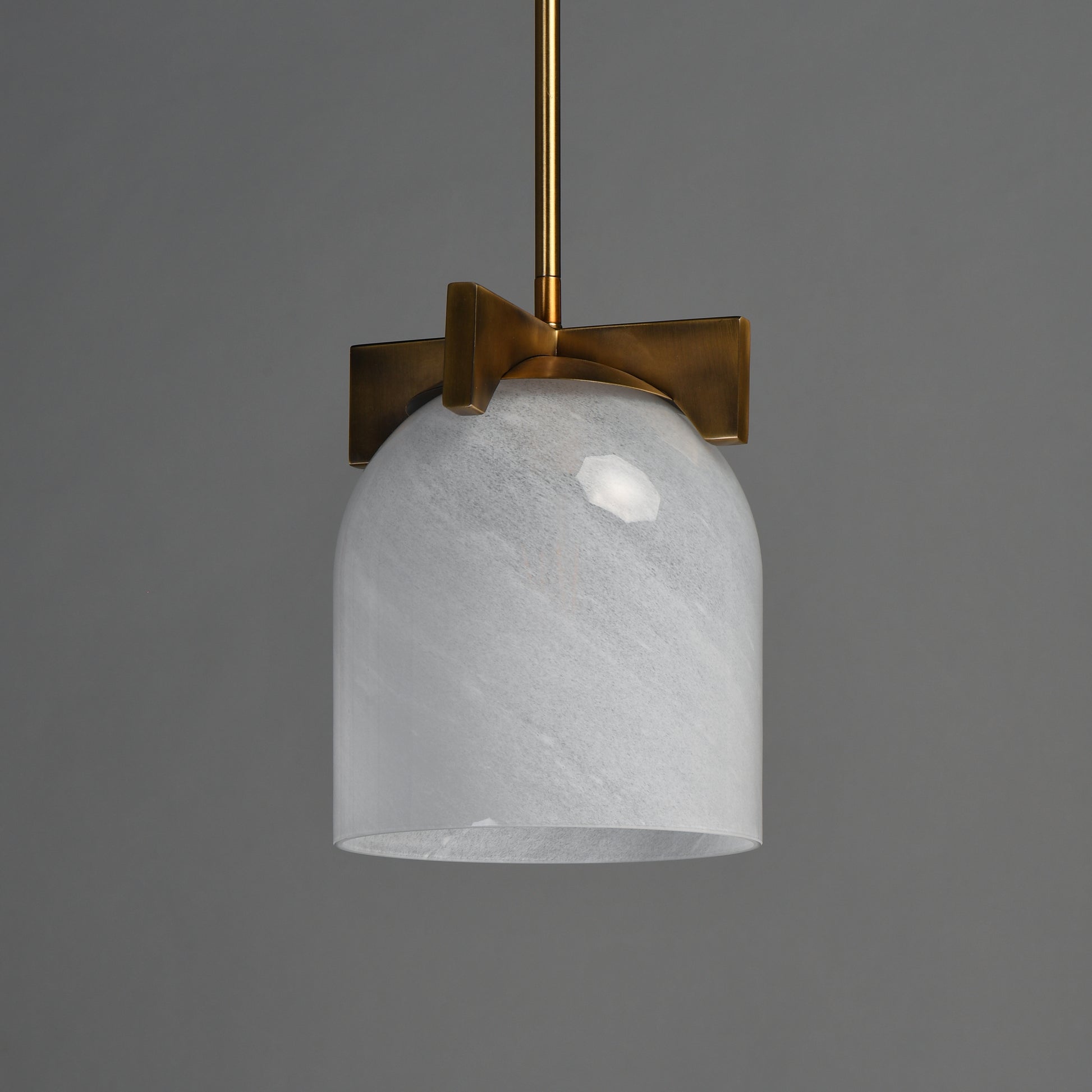 Scoop Pendant/Flush Mount Natural Aged Brass by Maxim Lighting