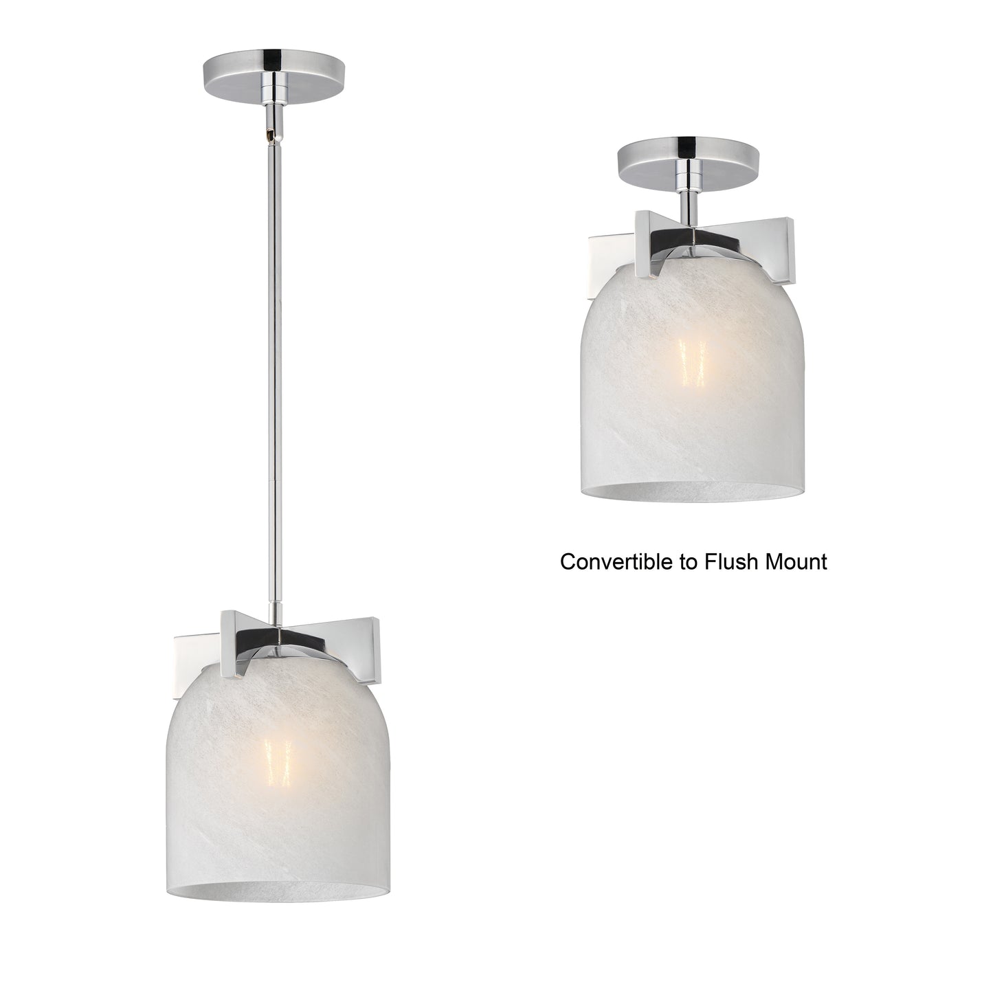 Scoop Pendant/Flush Mount Polished Chrome by Maxim Lighting