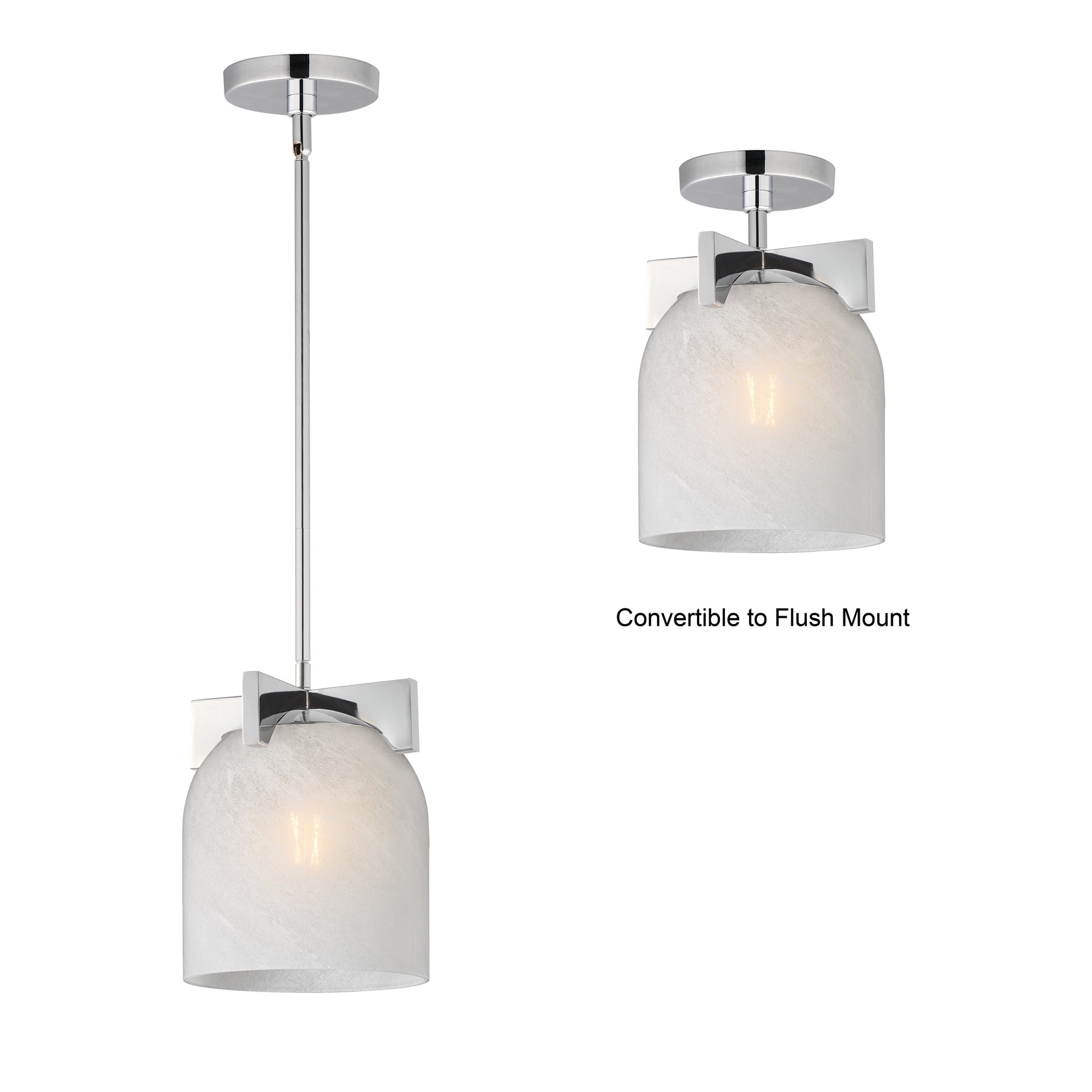 Scoop Pendant/Flush Mount Polished Chrome by Maxim Lighting