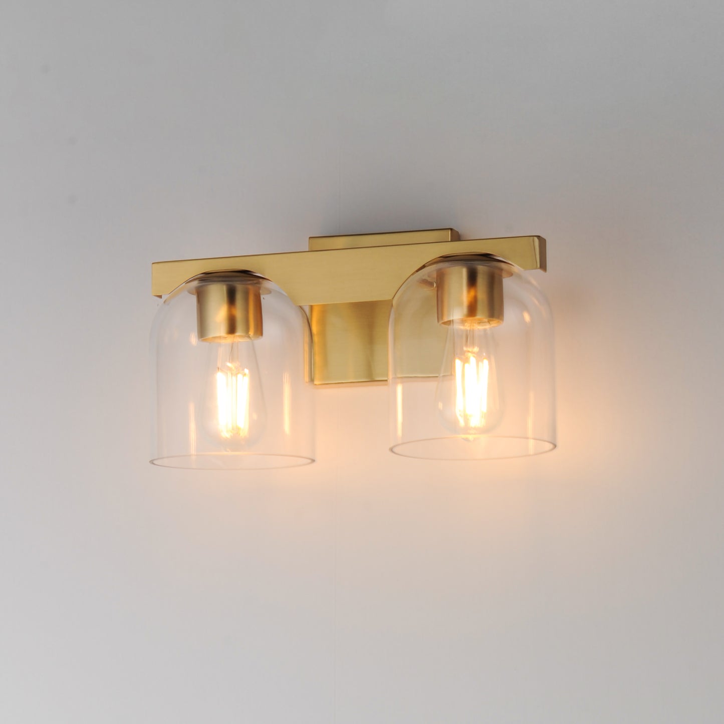 Scoop 2-Light Bath Vanity Natural Aged Brass by Maxim Lighting