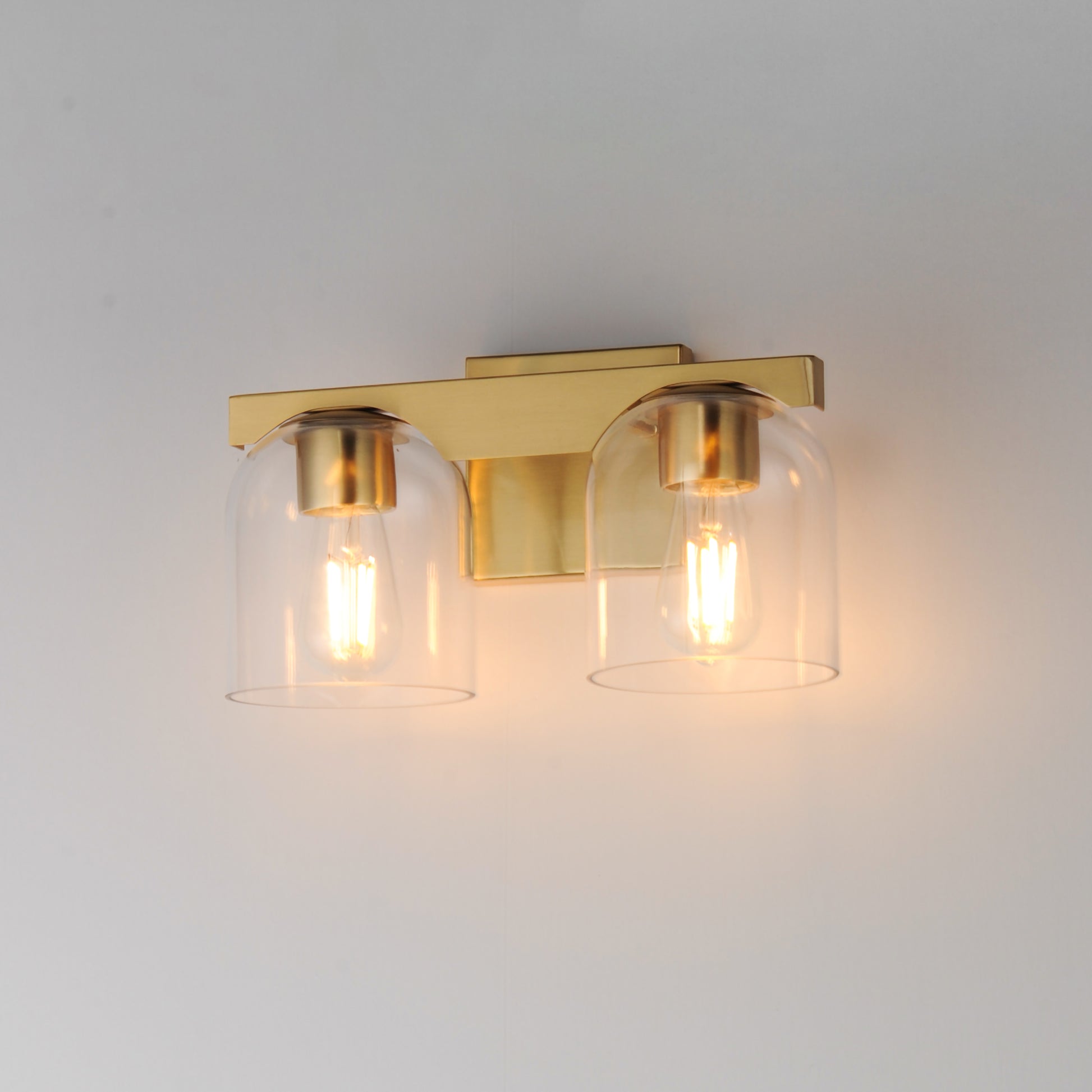 Scoop 2-Light Bath Vanity Natural Aged Brass by Maxim Lighting