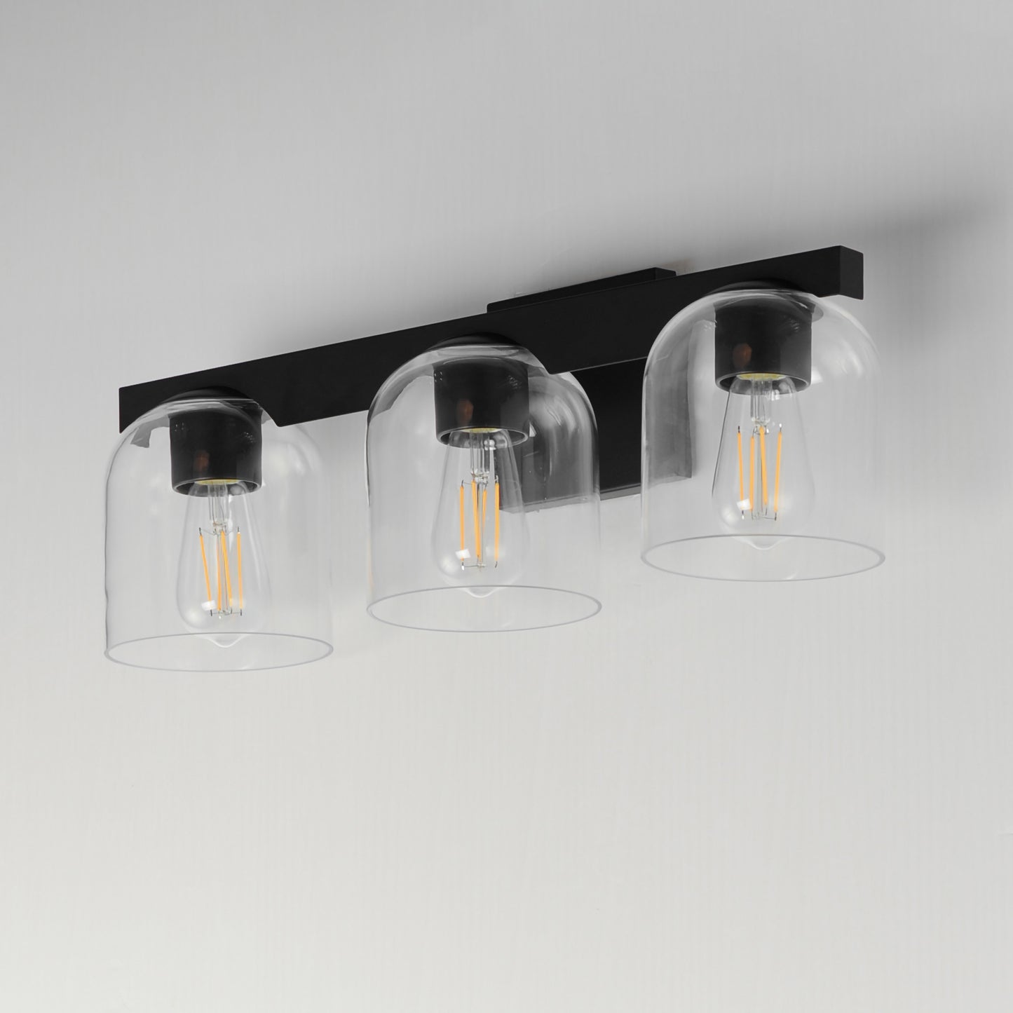 Scoop 3-Light Bath Vanity Black by Maxim Lighting