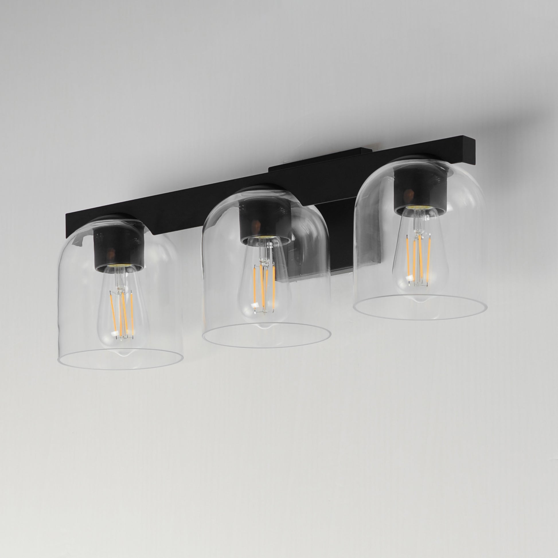 Scoop 3-Light Bath Vanity Black by Maxim Lighting