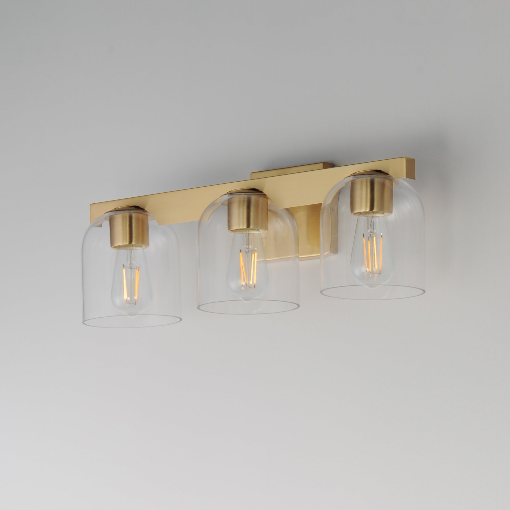 Scoop 3-Light Bath Vanity Natural Aged Brass by Maxim Lighting