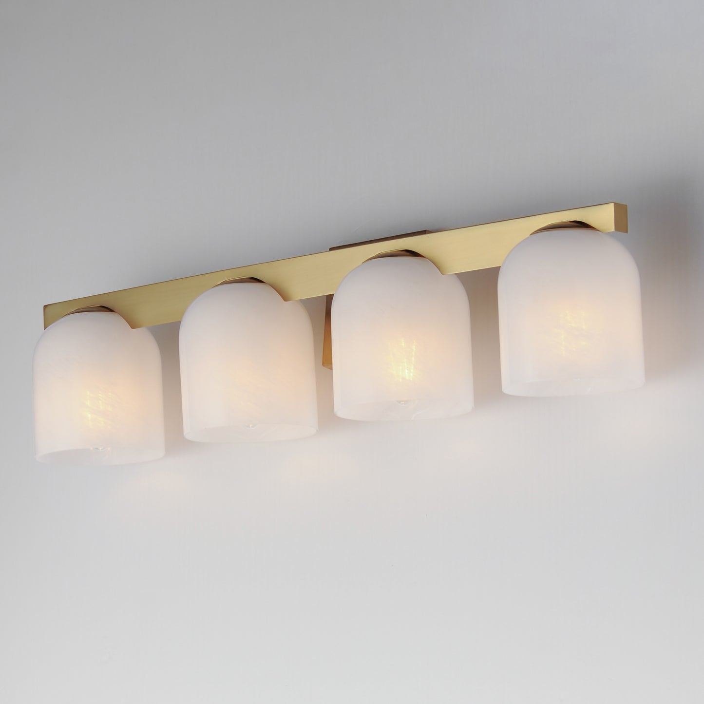 Scoop 4-Light Bath Vanity Natural Aged Brass by Maxim Lighting