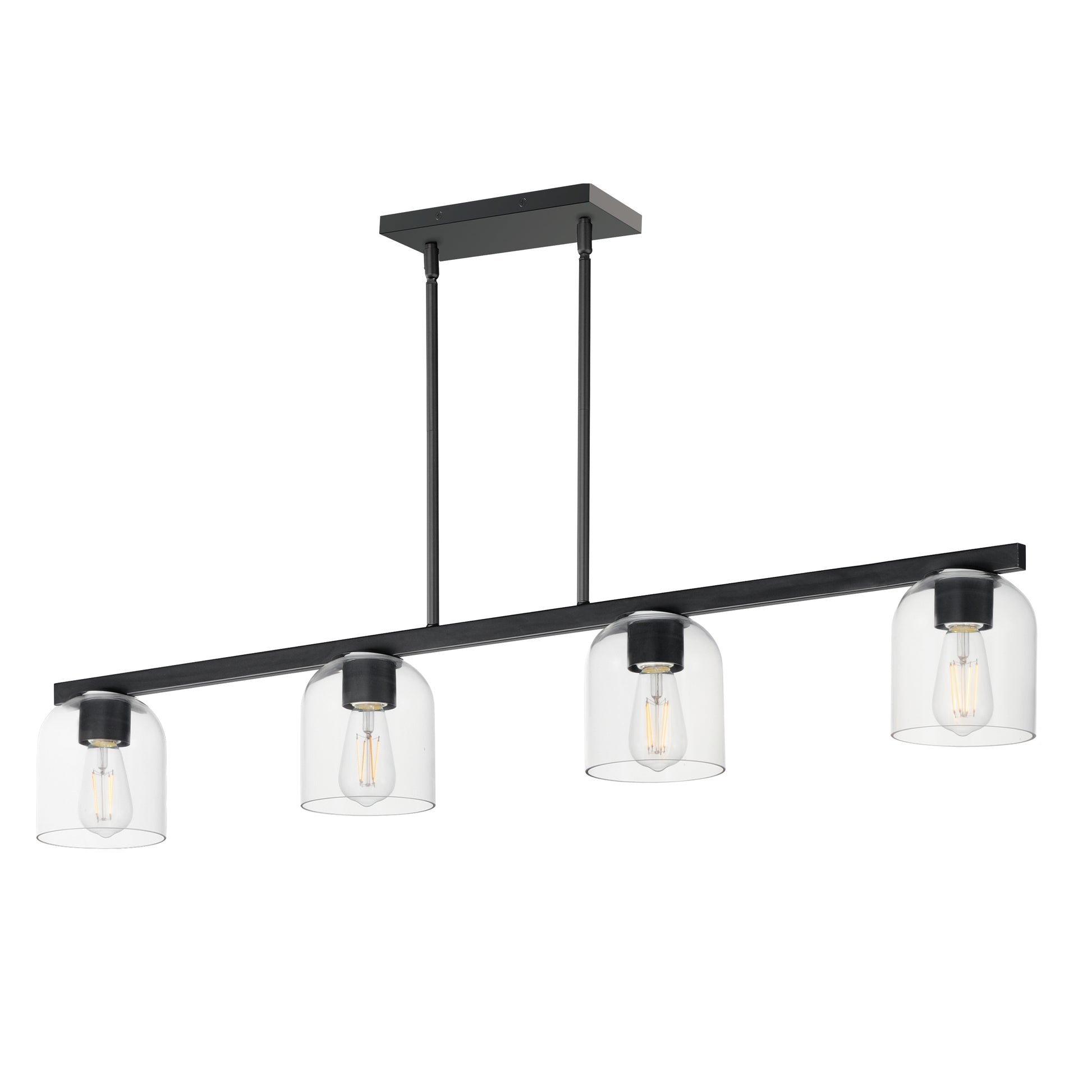 Scoop 4-Light Linear Pendant Black by Maxim Lighting