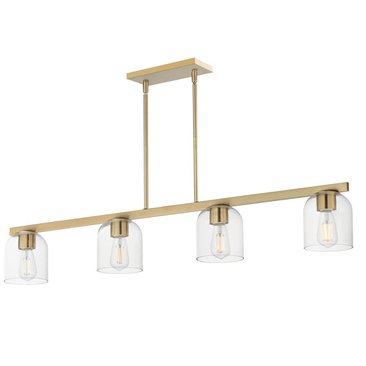 Scoop 4-Light Linear Pendant Natural Aged Brass by Maxim Lighting