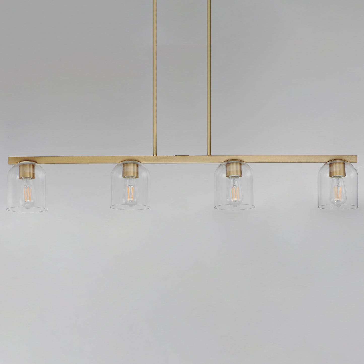Scoop 4-Light Linear Pendant Natural Aged Brass by Maxim Lighting