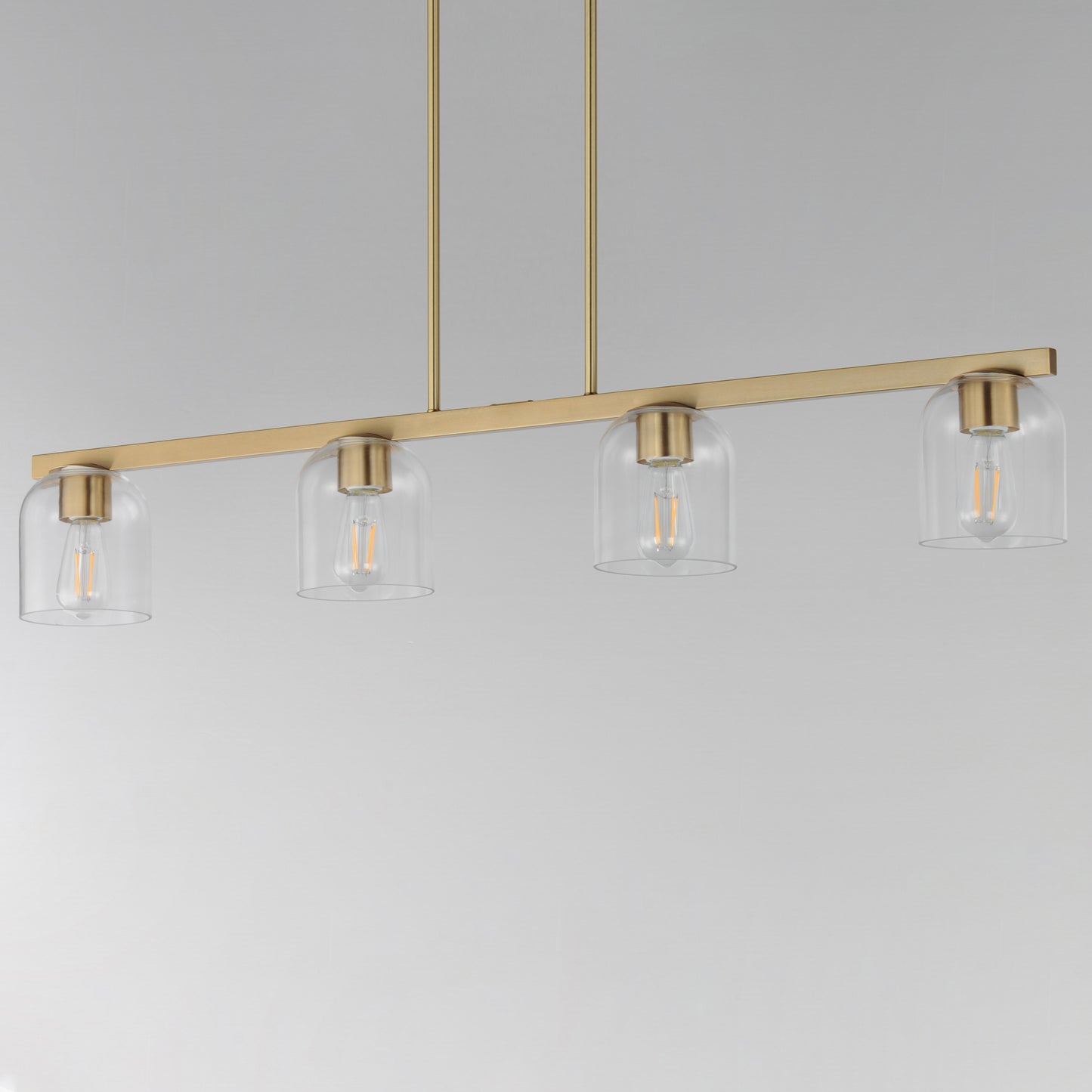 Scoop 4-Light Linear Pendant Natural Aged Brass by Maxim Lighting