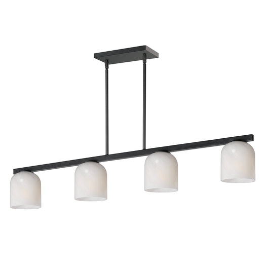 Scoop 4-Light Linear Pendant Black by Maxim Lighting