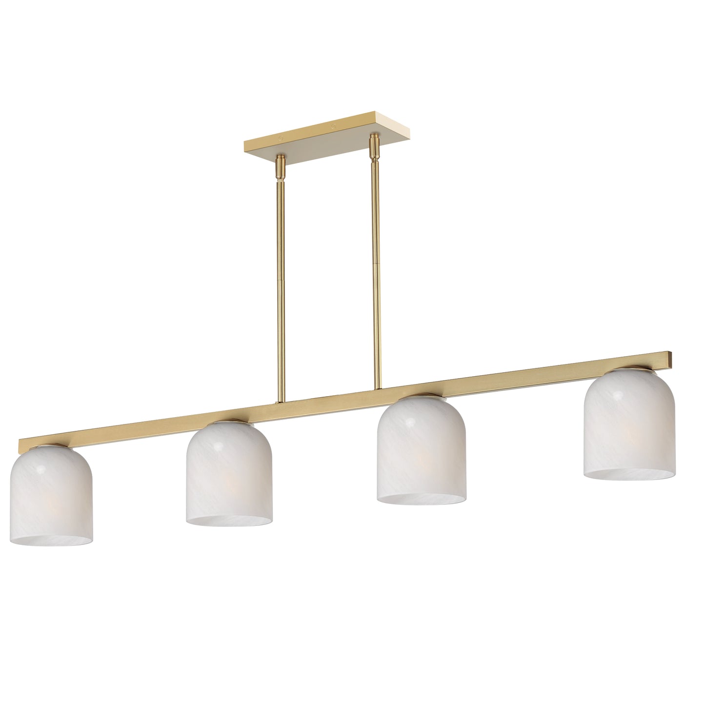 Scoop 4-Light Linear Pendant Natural Aged Brass by Maxim Lighting
