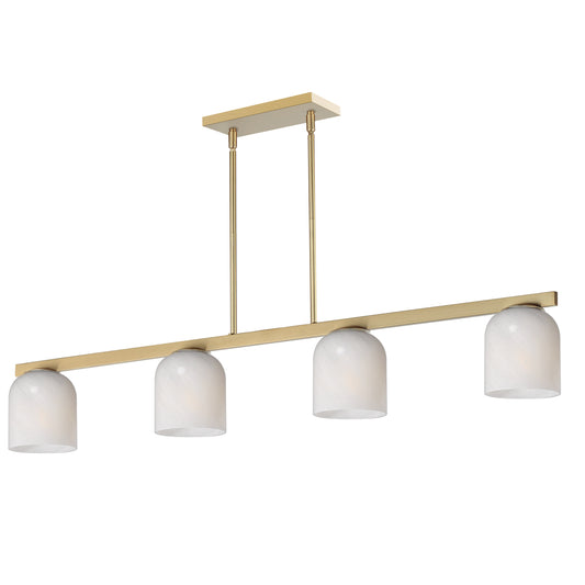 Scoop 4-Light Linear Pendant Natural Aged Brass by Maxim Lighting