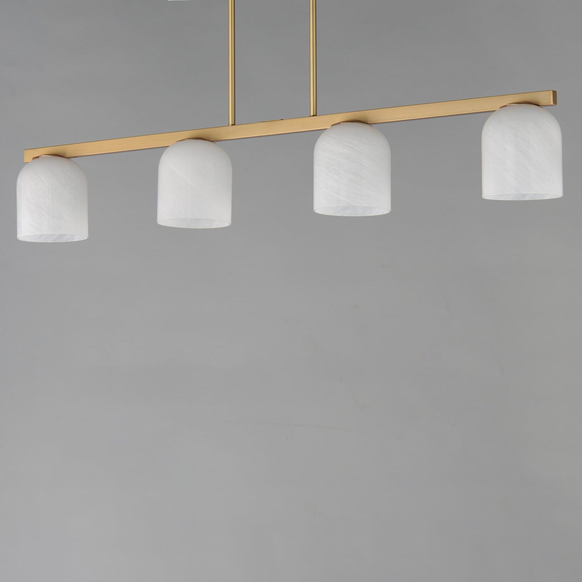 Scoop 4-Light Linear Pendant Natural Aged Brass by Maxim Lighting