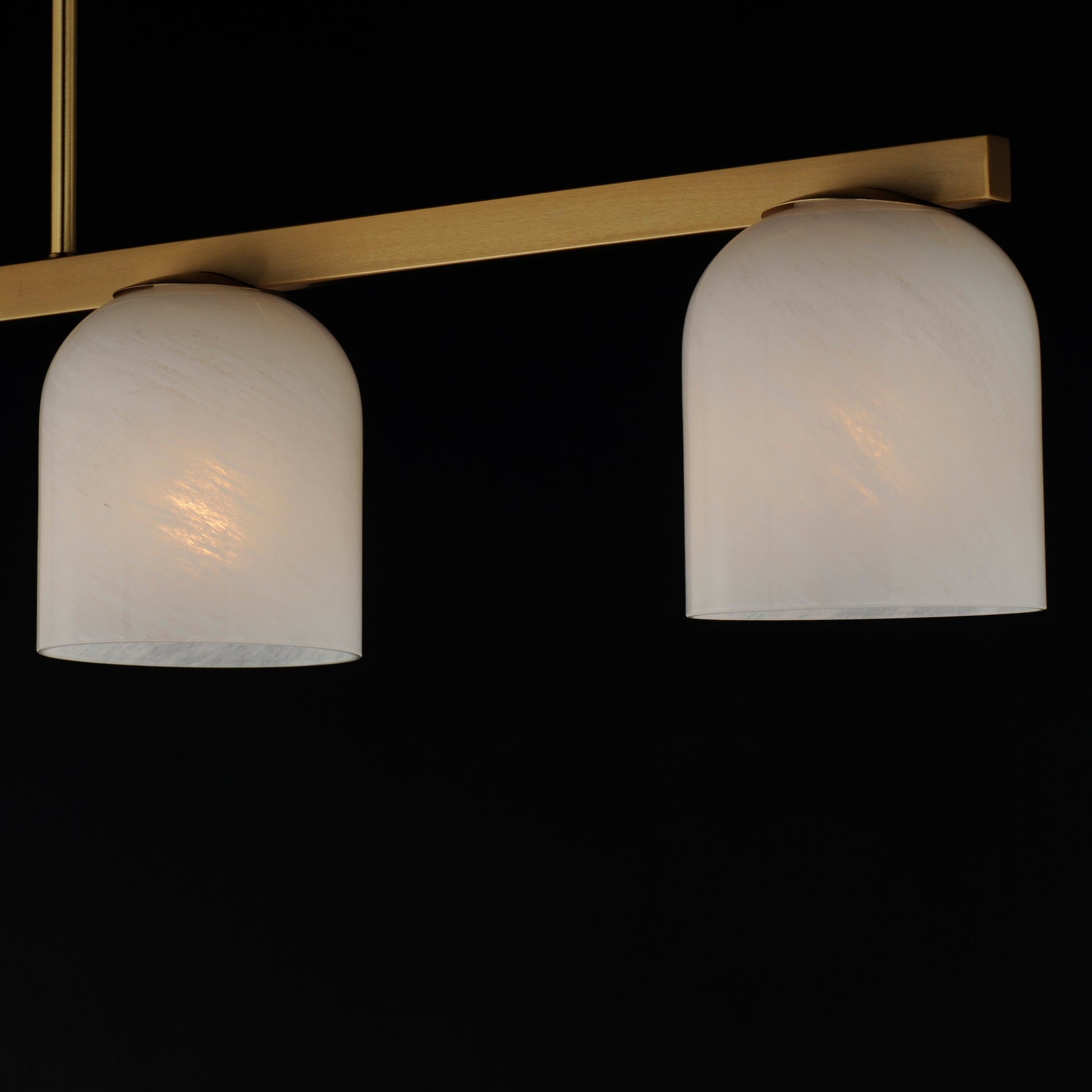 Scoop 4-Light Linear Pendant Natural Aged Brass by Maxim Lighting